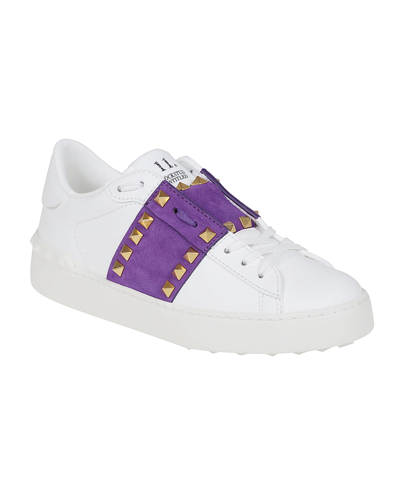 Valentino Garavani Sneaker Rockstud Untitled - Bianco Electric Violet Bianco