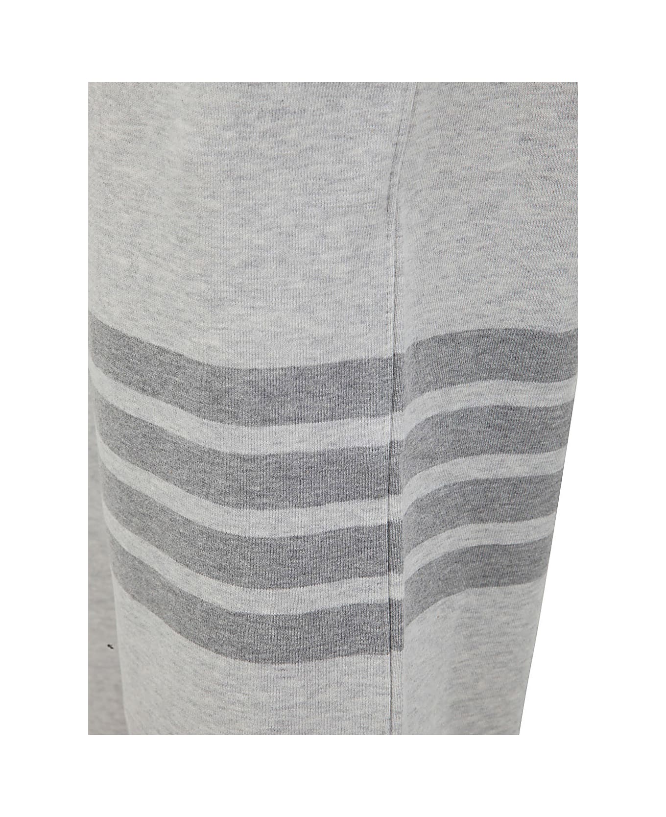 Thom Browne Sweatpants In Classic Loopback With Engineered 4 Bar Stripe - Lt Grey