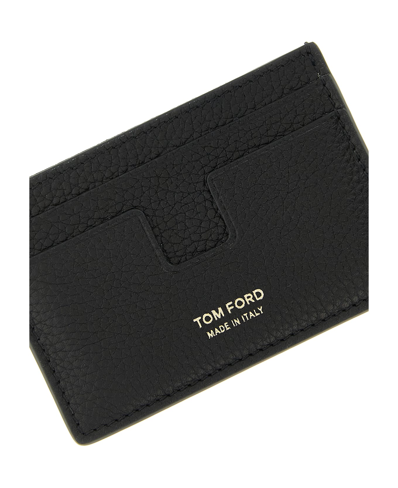 Tom Ford Hammered Card Holder - Black  