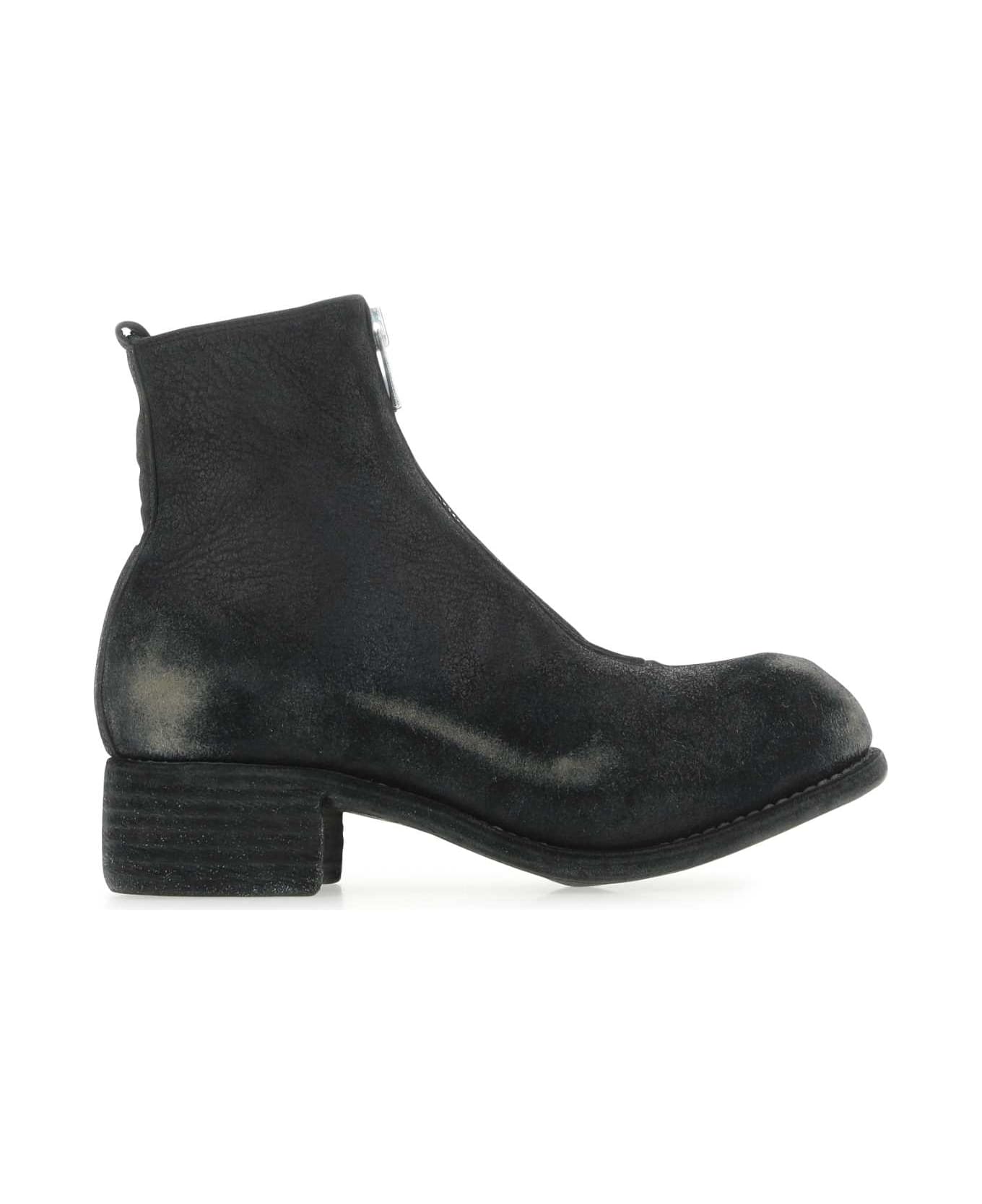 Guidi Black Red Suede Pl1 Ankle Boots - BLKT ブーツ