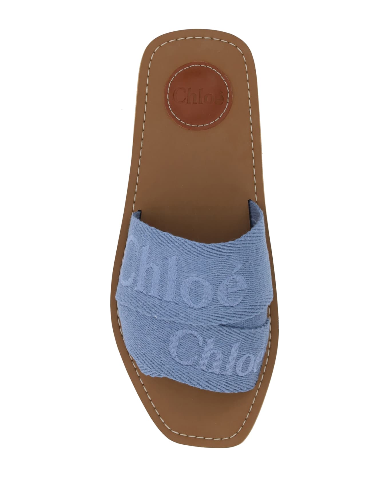 Chloé Woody Sandals - Washed Blue