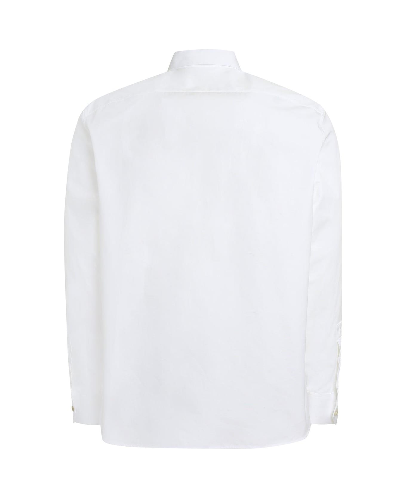 Saint Laurent Straight Hem Buttoned Shirt - WHITE