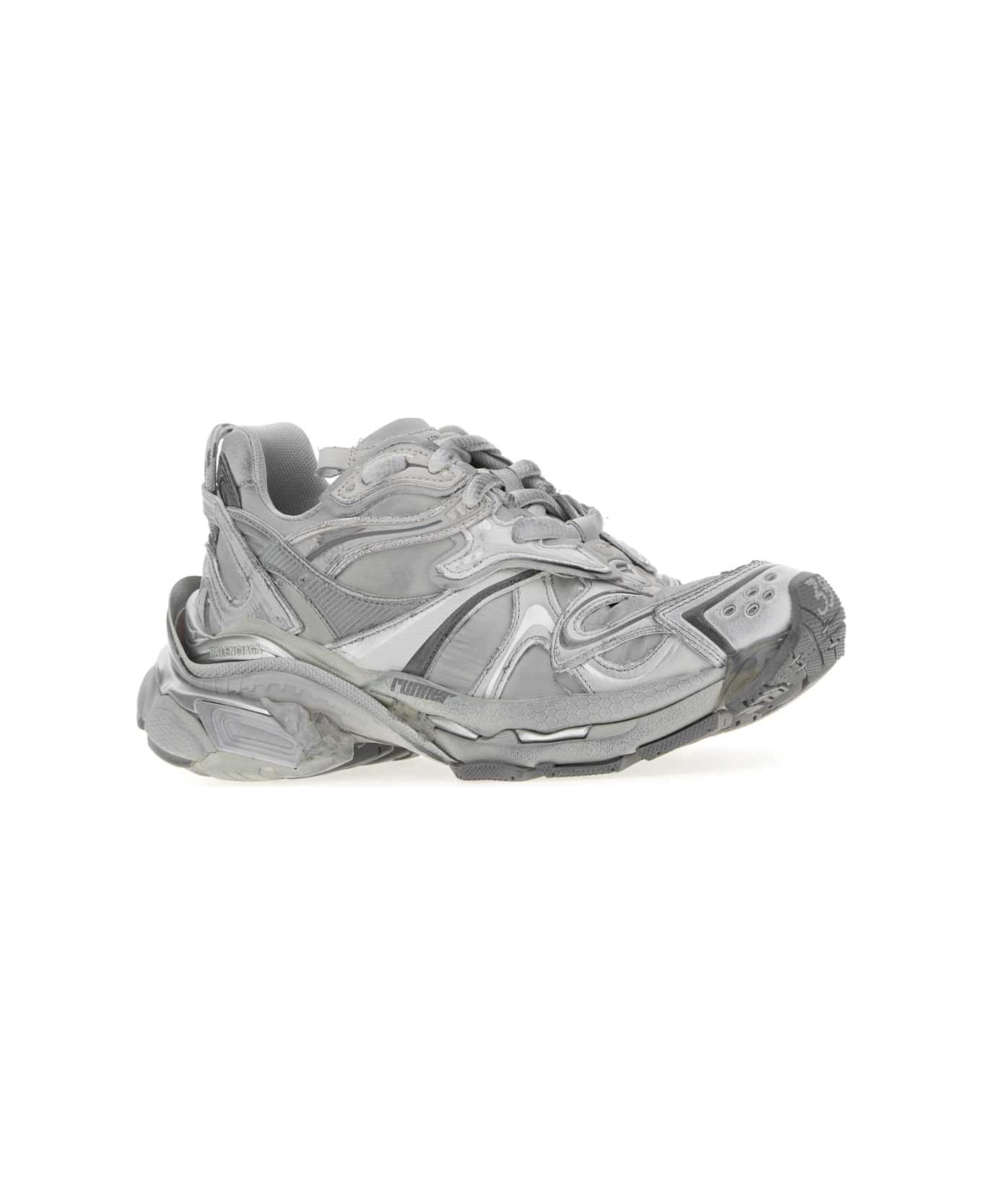 Balenciaga Grey Runner 2 Sneakers - GREY MIX / SILVER