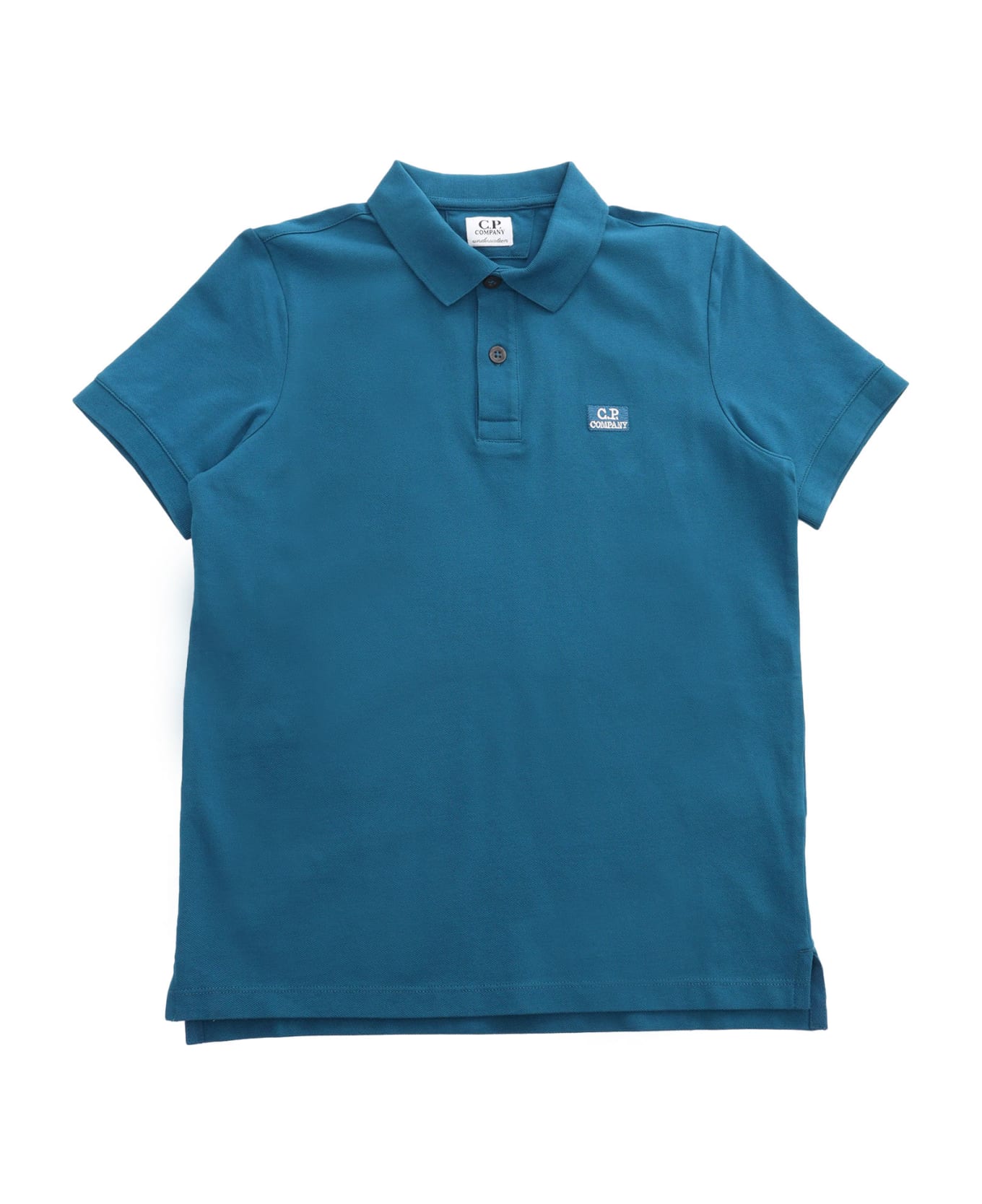C.P. Company Undersixteen Blue Polo With Logo - BLUE Tシャツ＆ポロシャツ