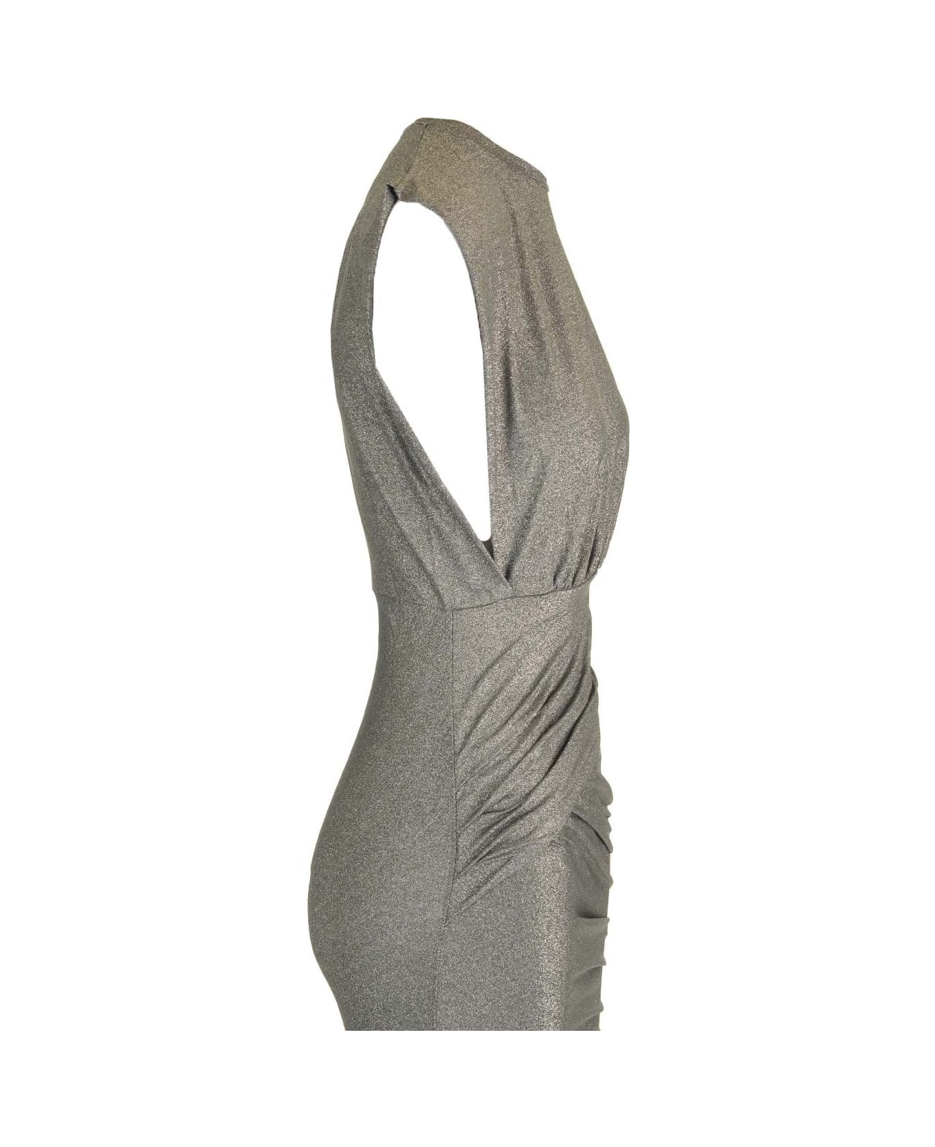 Amazuìn Lurex Jersey Dress - Silver