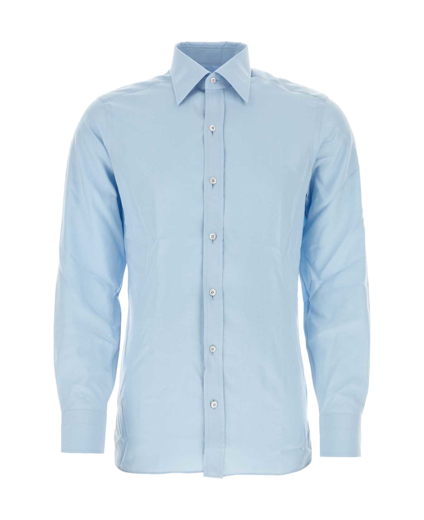 Tom Ford Light Blue Lyocell Blend Shirt - SKYBLUE シャツ
