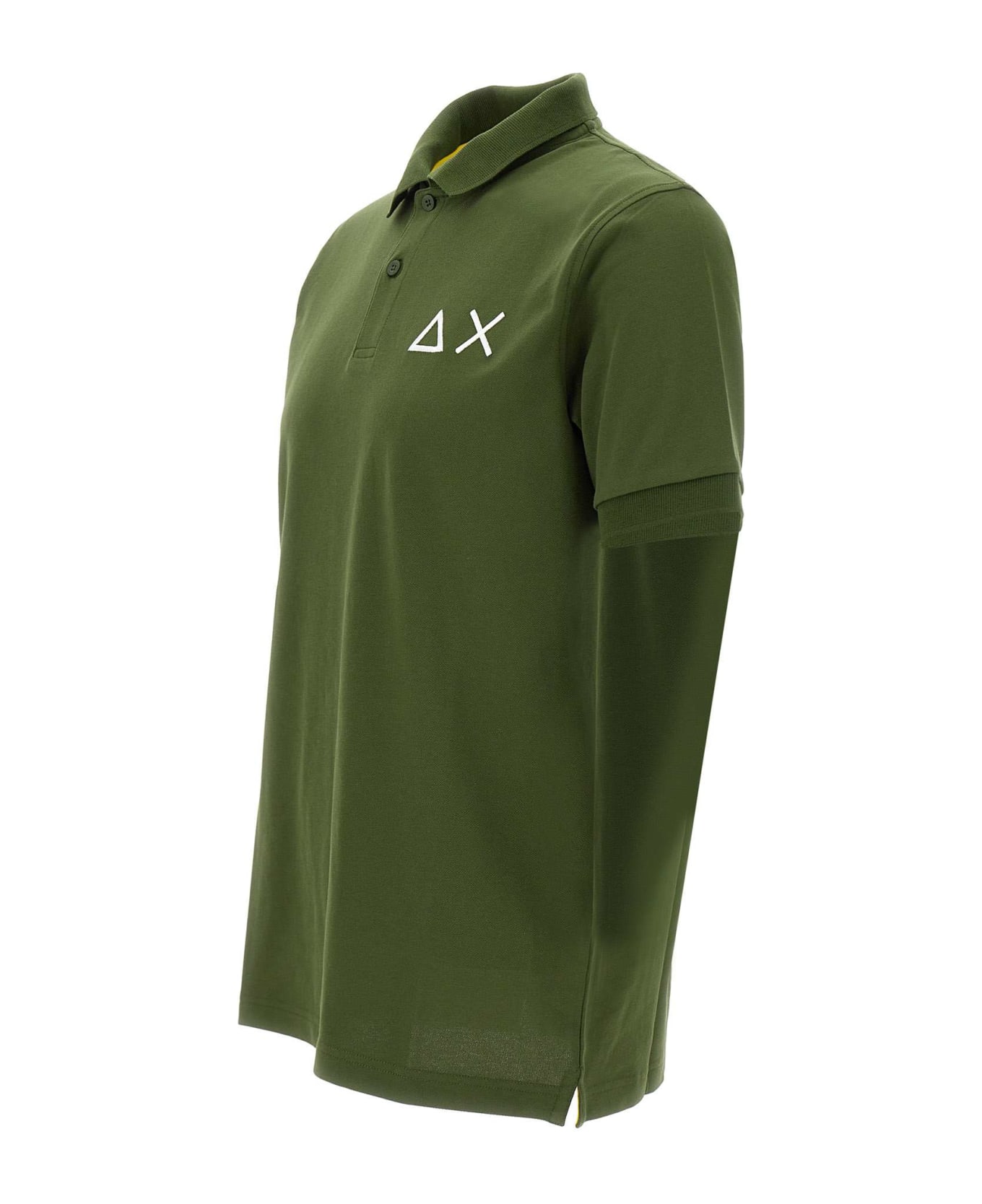 Sun 68 "big Logo" Polo Shirt In Cotton - GREEN ポロシャツ
