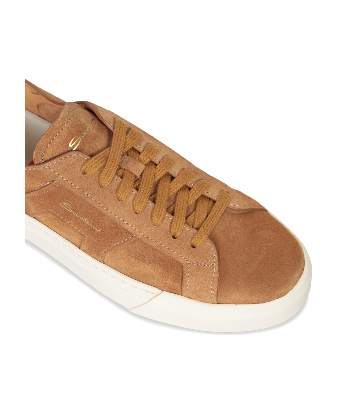 Santoni Burnt Suede Dbs Sneakers - Brown