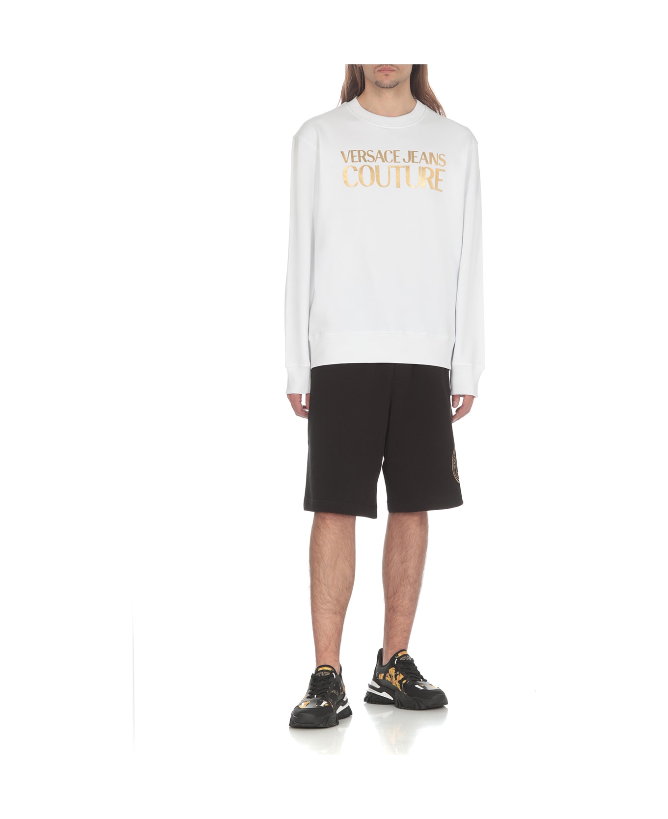 Versace Jeans Couture Sweatshirt With Logo - White