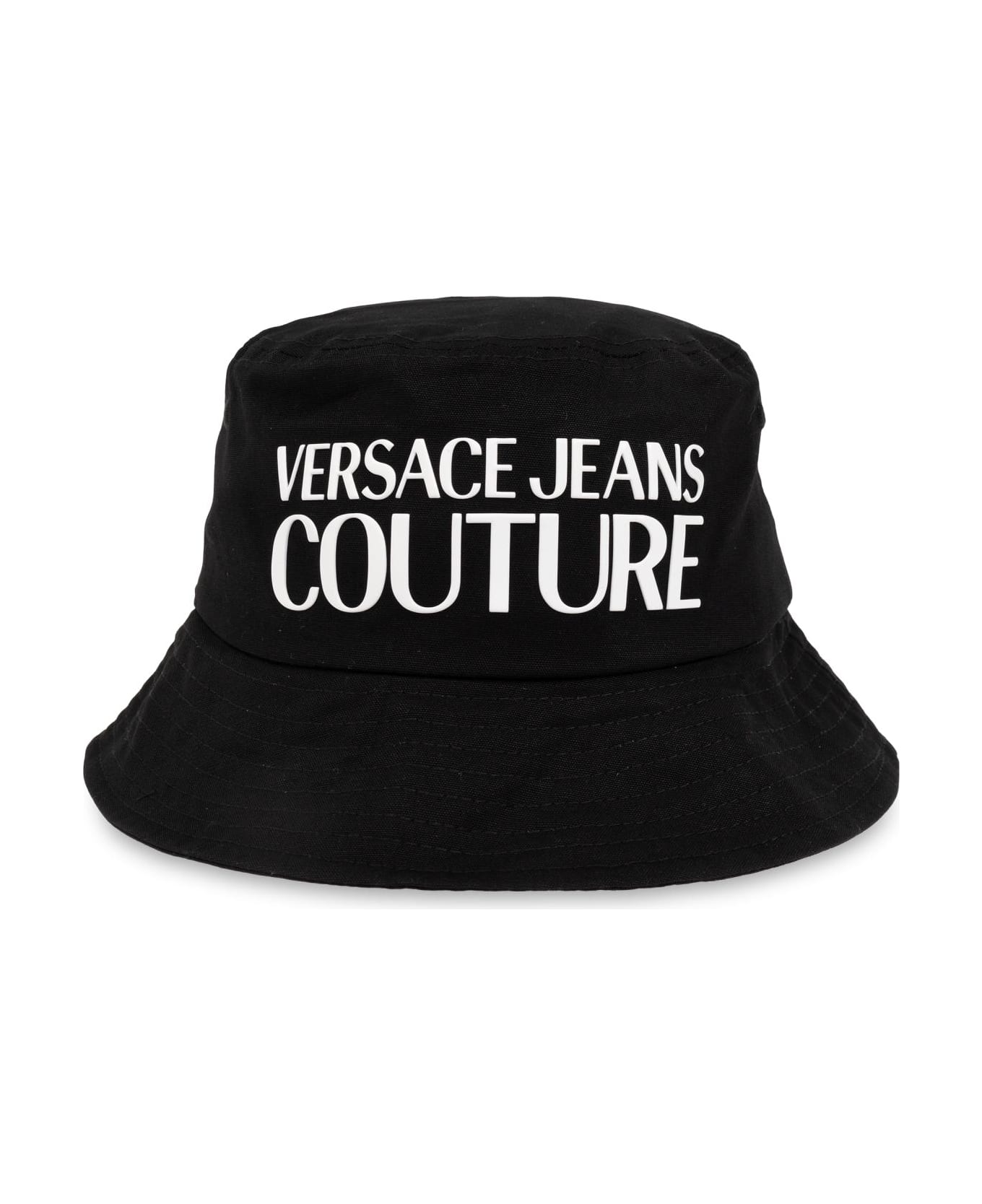 Versace Jeans Couture Bucket Hat With Logo - Black