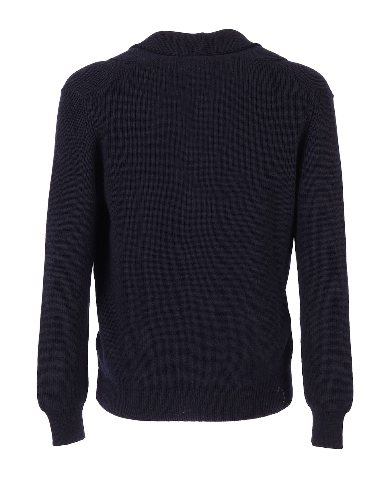 Settefili Cashmere Shawl Collar Cardigan With Pockets - BLUE