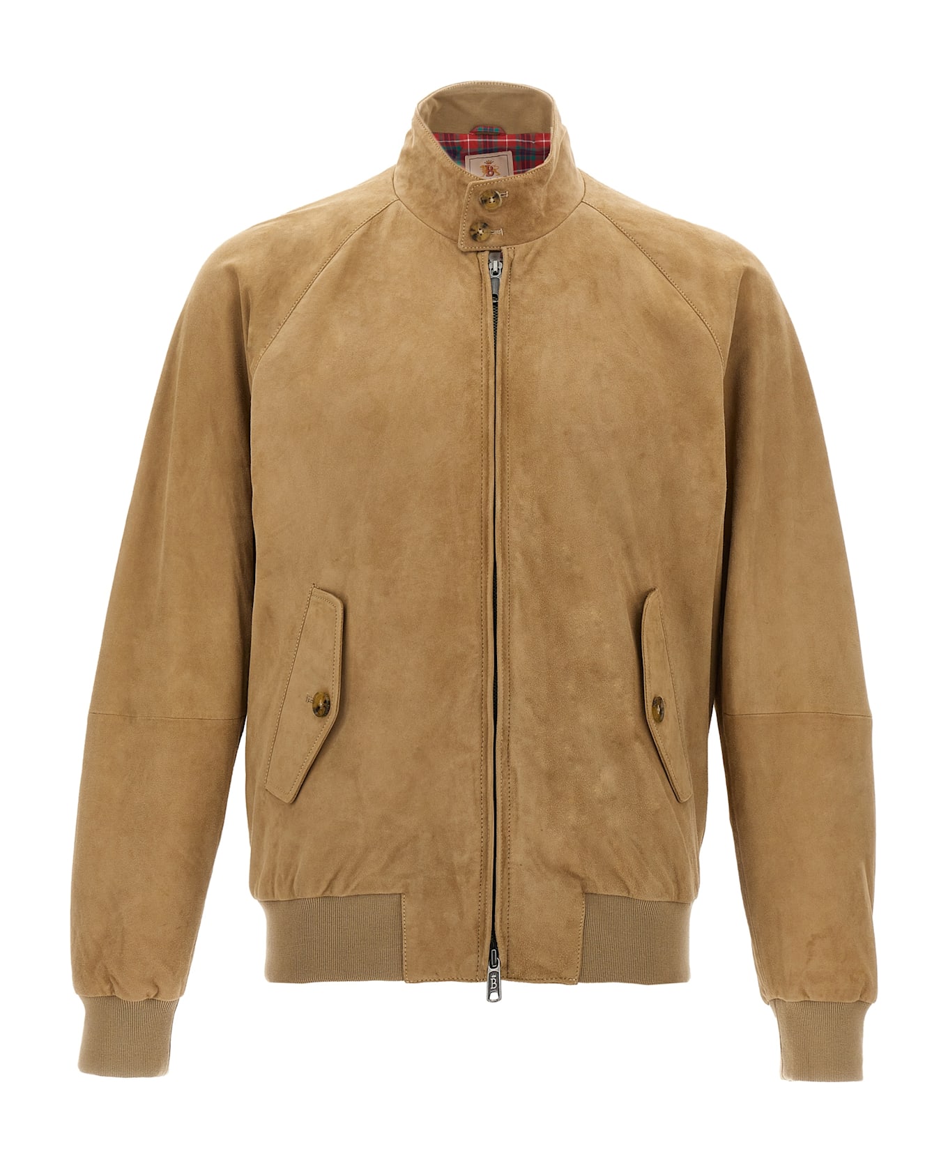 Baracuta Suede Bomber Jacket - Beige