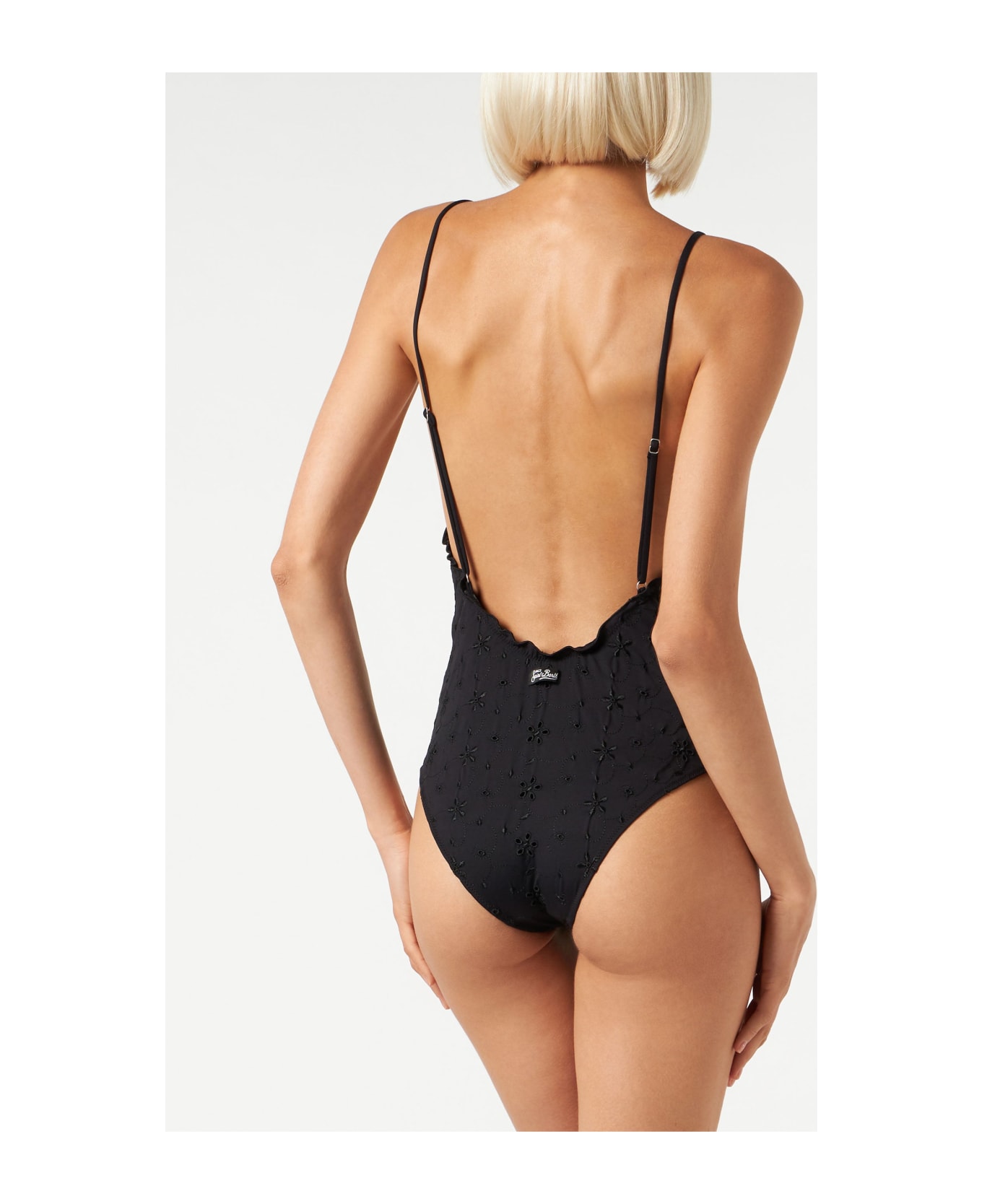 MC2 Saint Barth Black Sangallo One Piece - BLACK