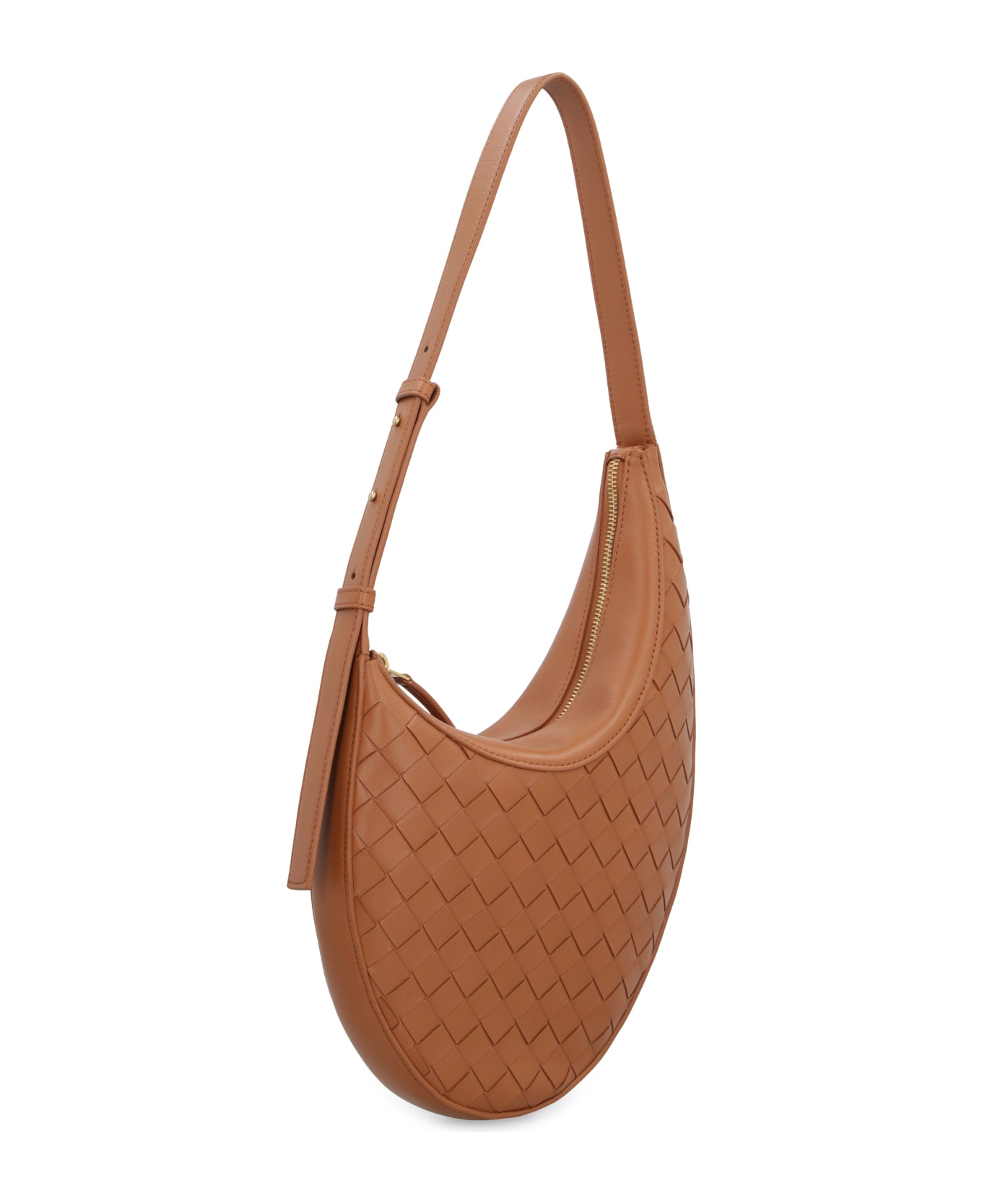 Bottega Veneta Drop Hobo-bag In Leather - Saddle Brown