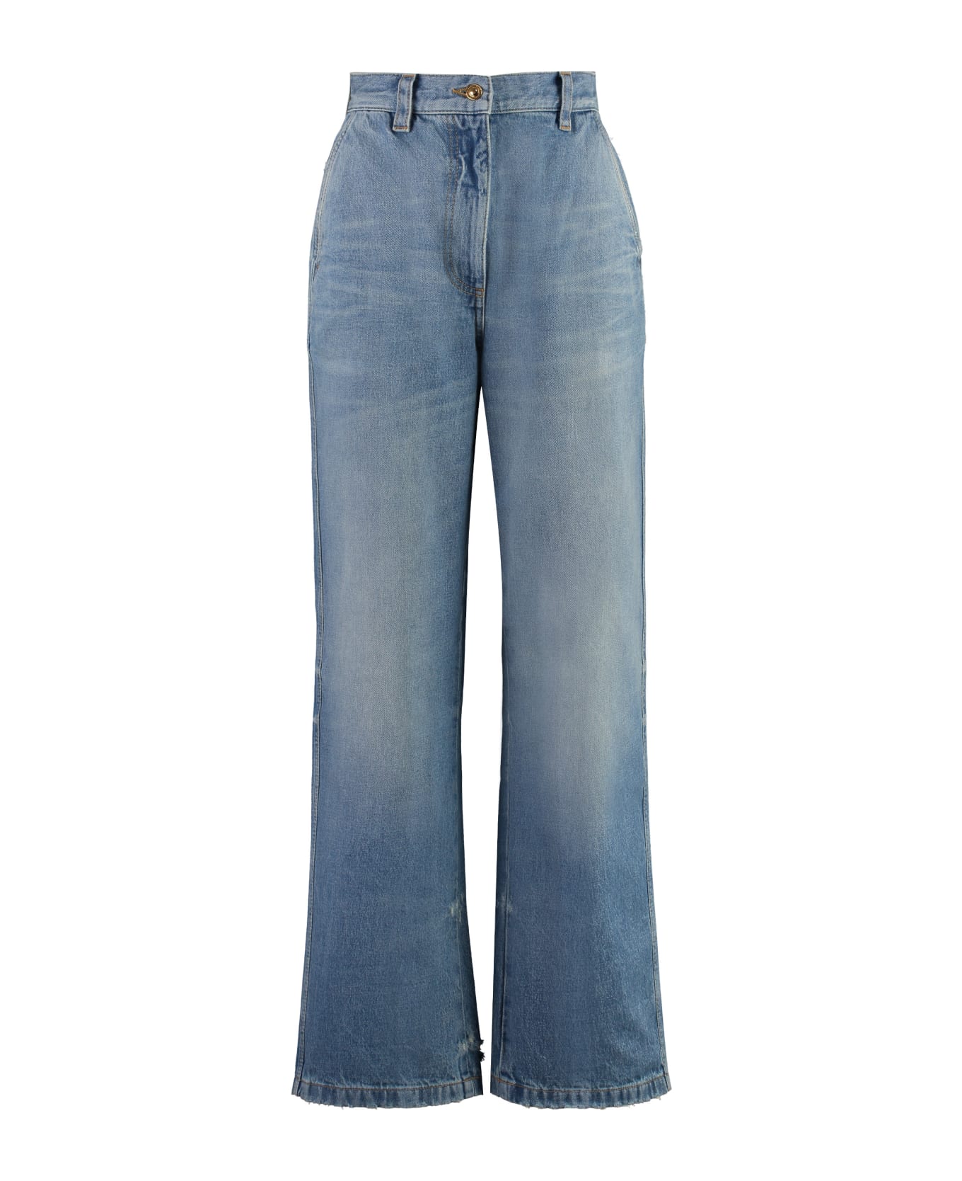 Palm Angels Light Blue Cotton Jeans - Denim