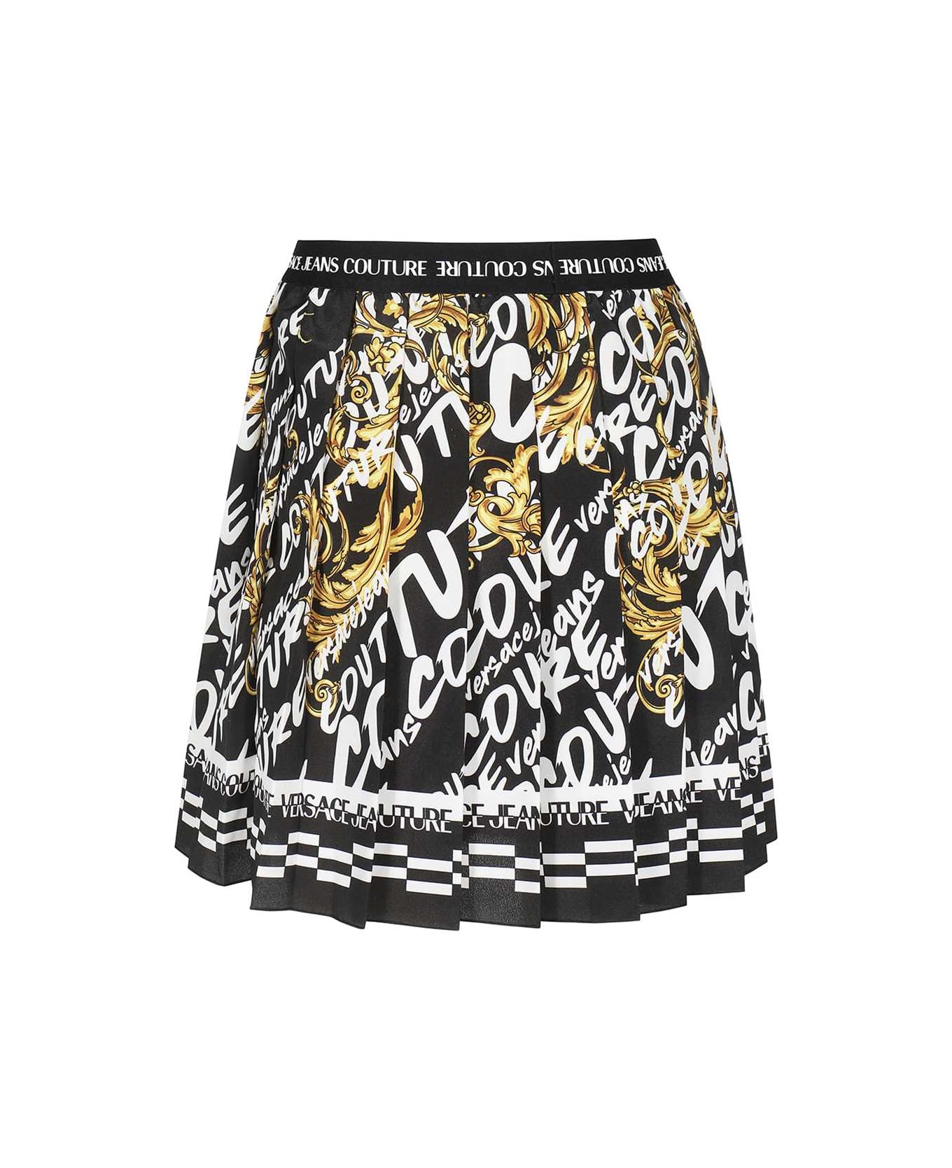 Versace Jeans Couture Printed Mini-skirt - black