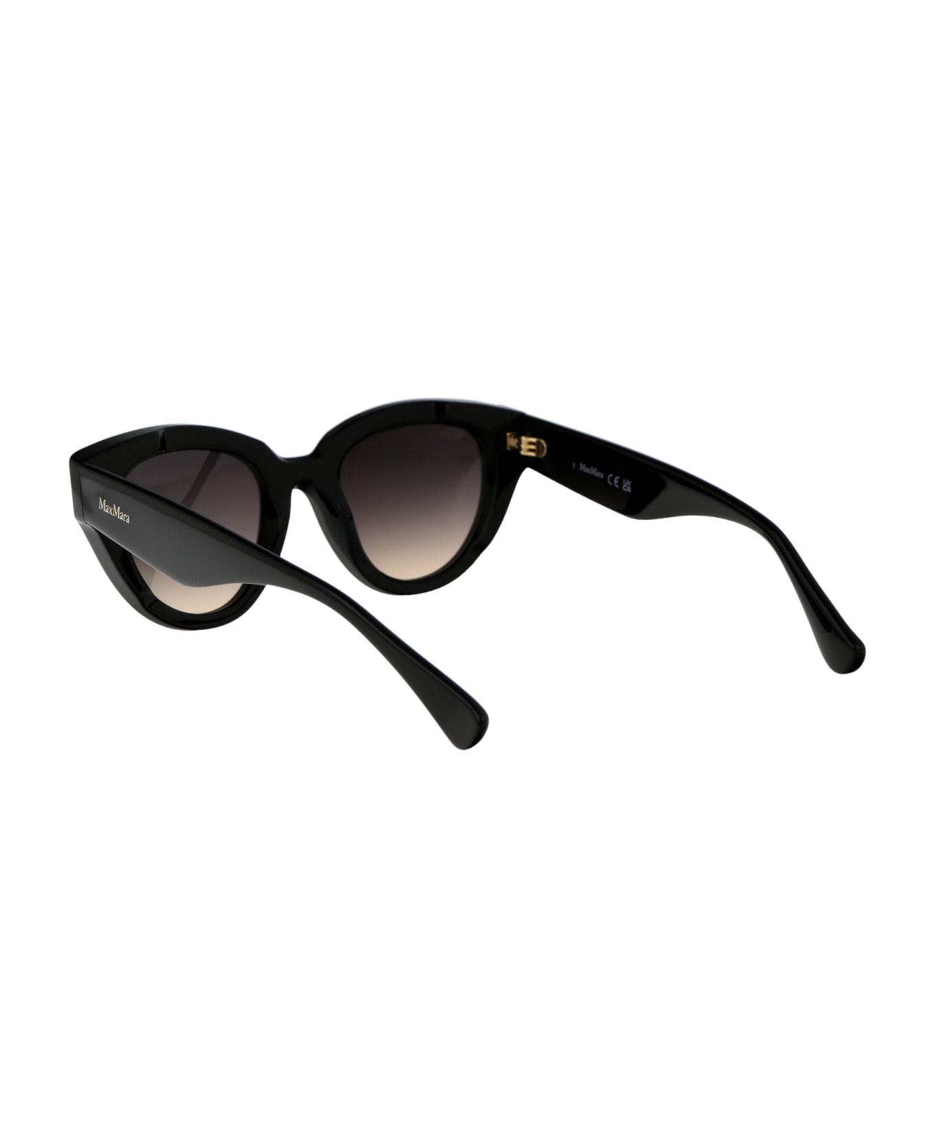 Max Mara Glimpse1 Sunglasses - 01B Nero Lucido/Fumo Grad