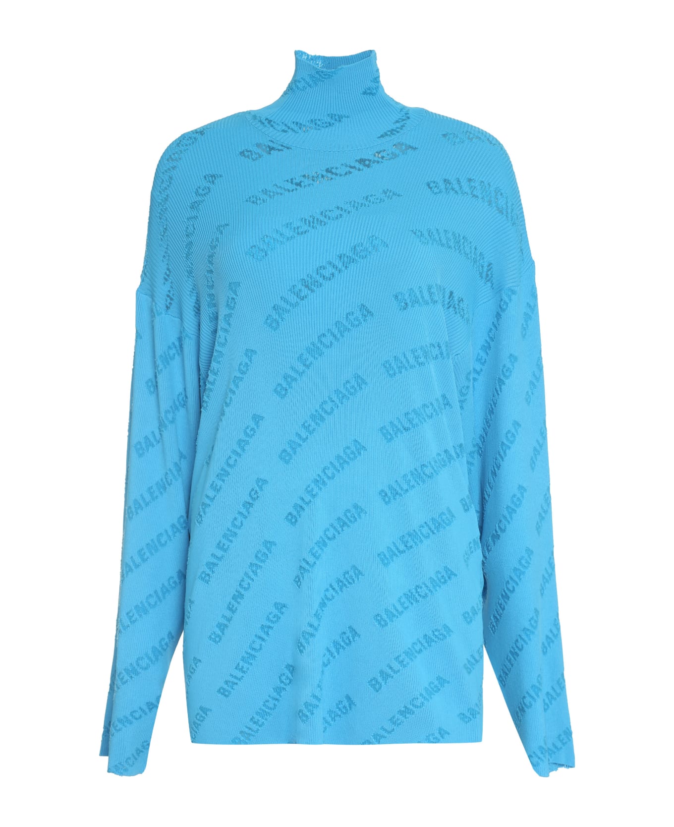 Balenciaga Turtleneck Sweater - Light Blue ニットウェア