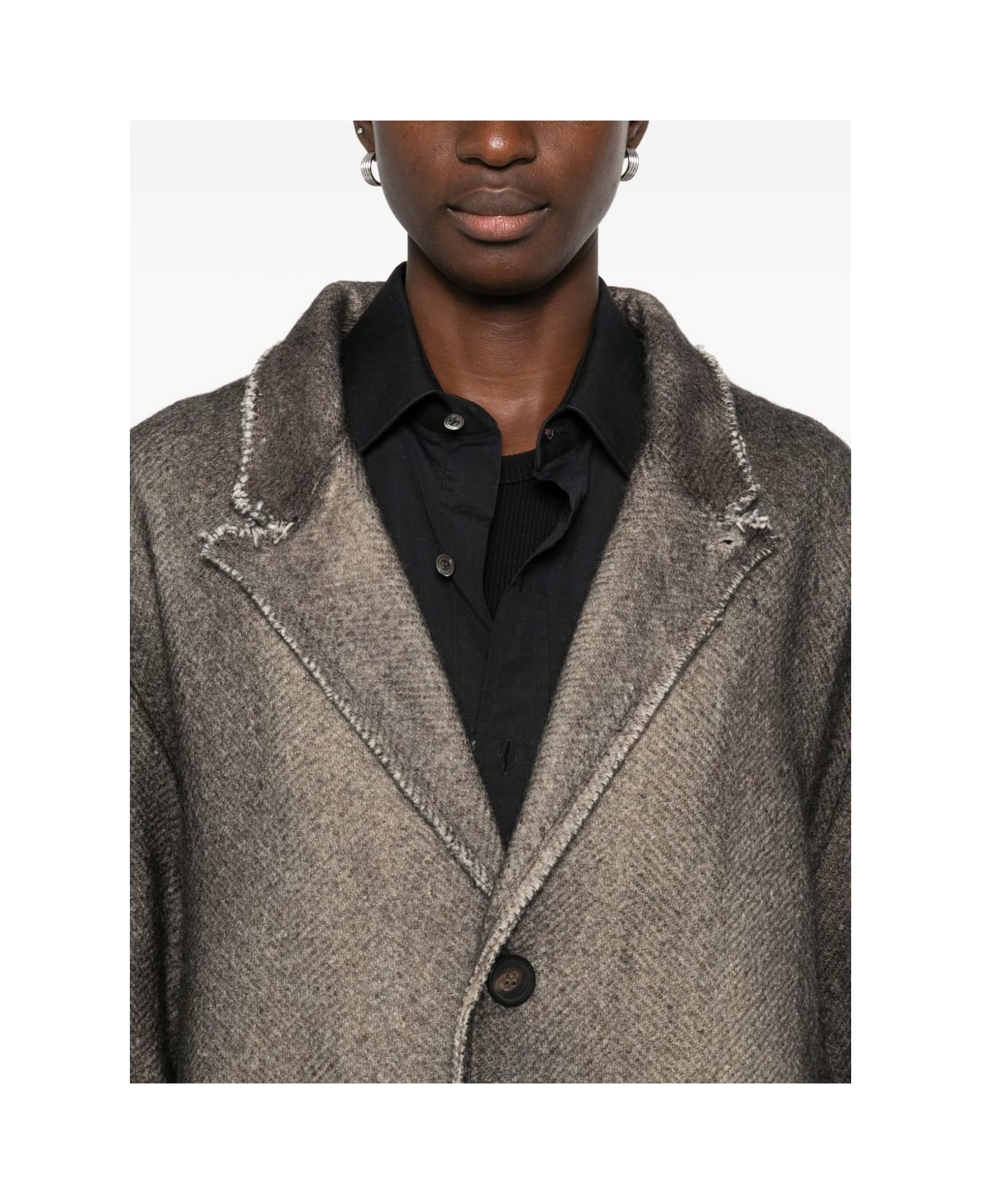 Avant Toi Wool Single-breasted Coat - Brown