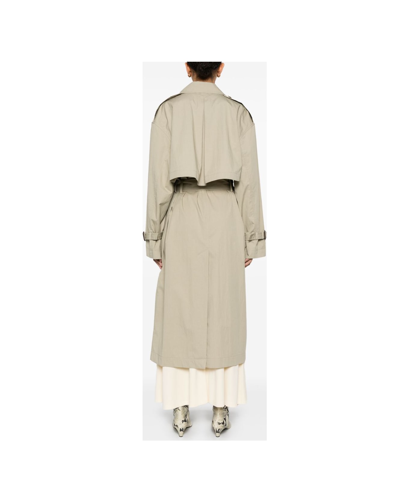 Totême Cotton Blend Trench Coat - Beige
