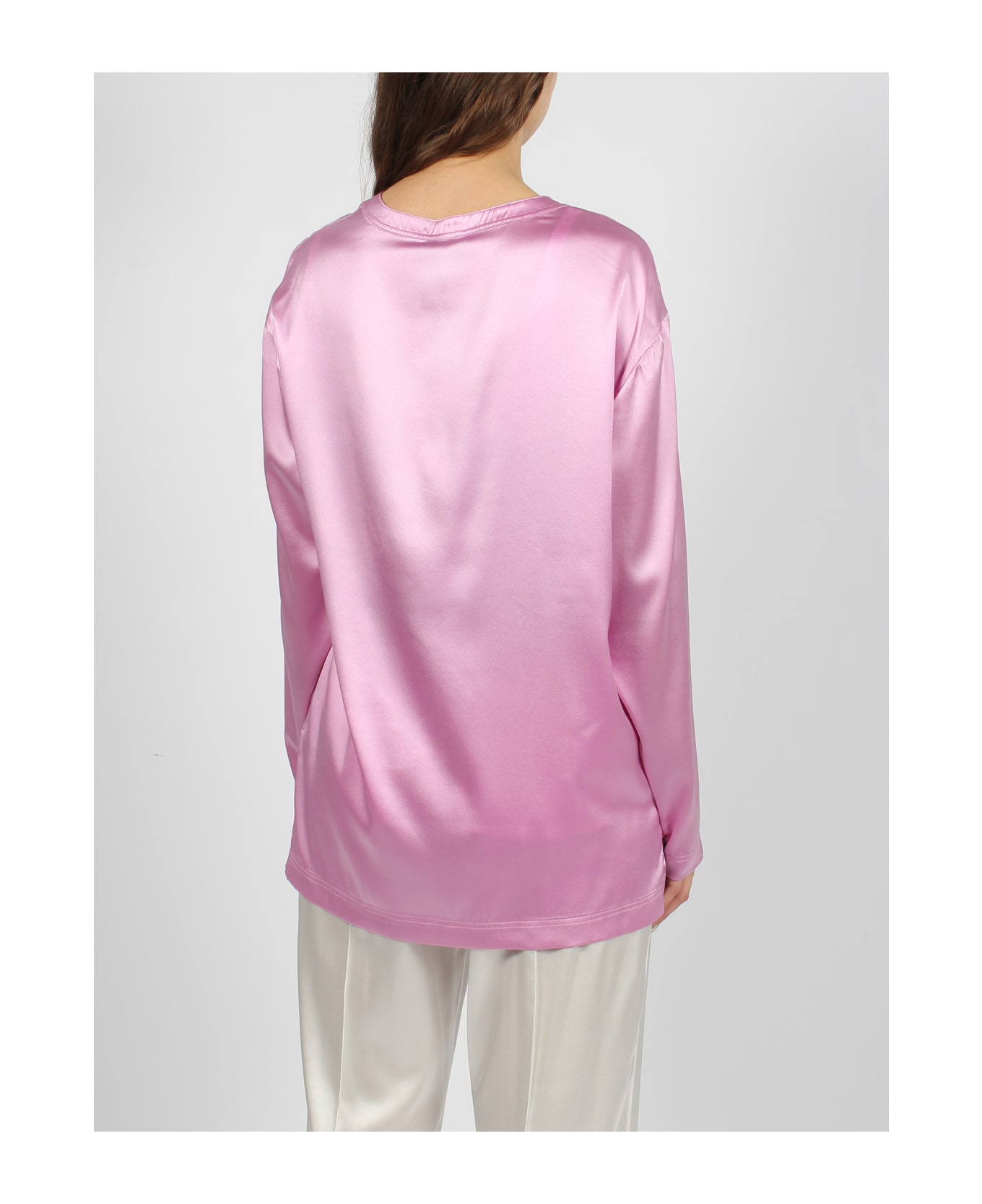 Tom Ford Silk Satin Shirt - Pink & Purple