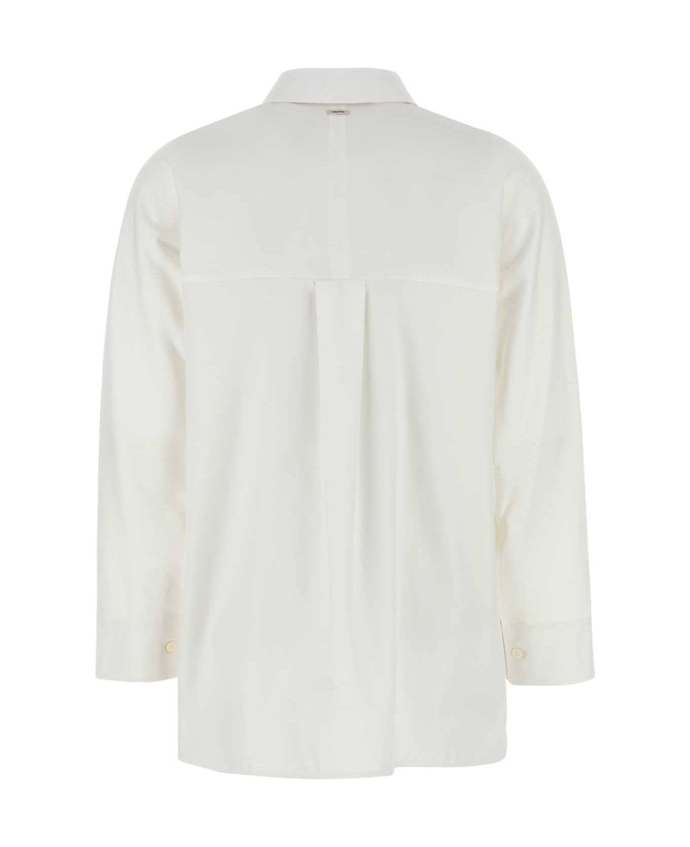 
S Max Mara White Cotton Conero Shirt - BIANCO