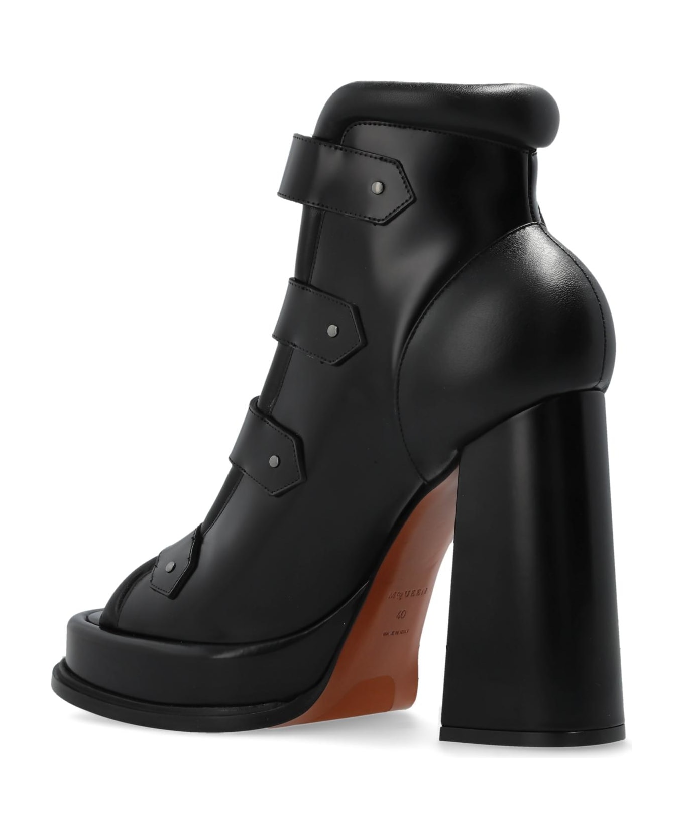 Alexander McQueen Leather Shoes - BLACK/BRUNITO