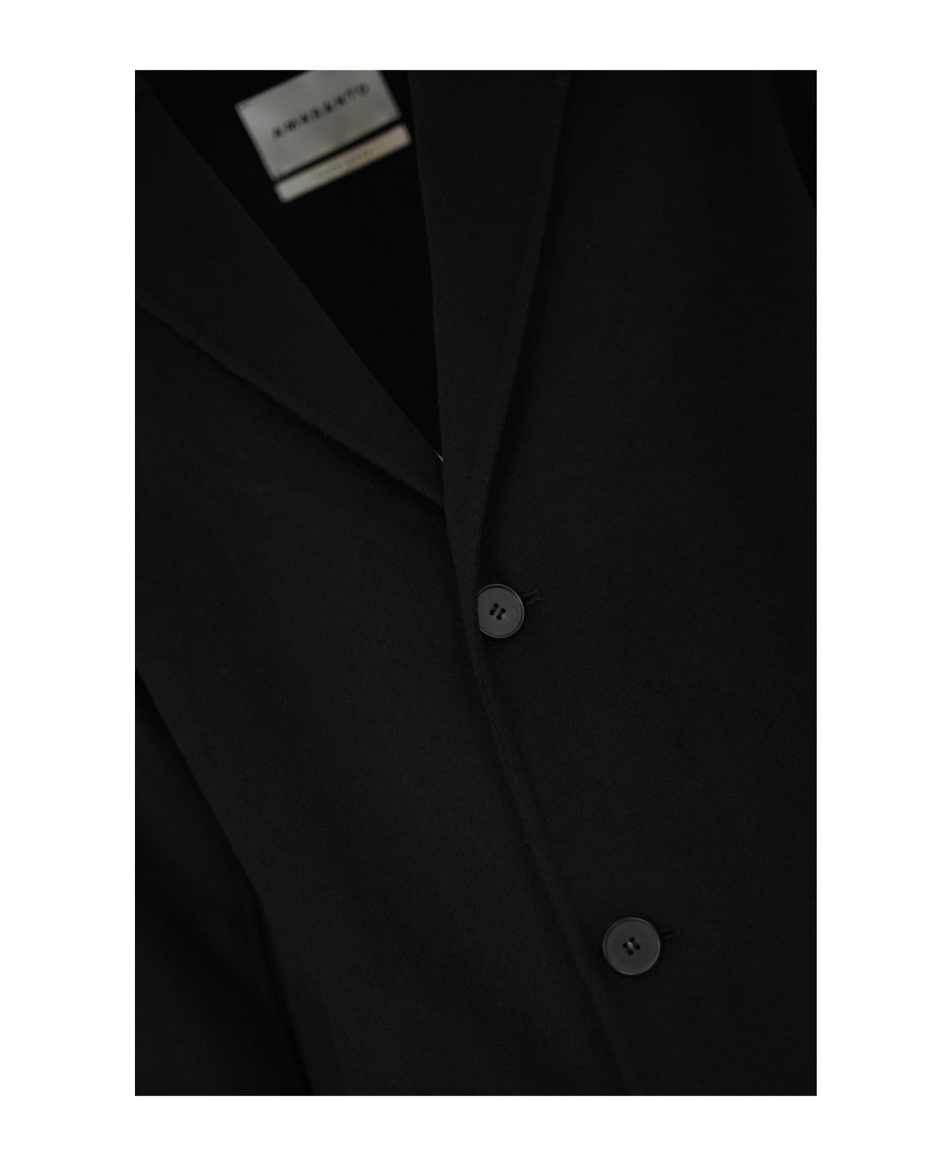 Amaranto Wool And Cashmere Coat - Black