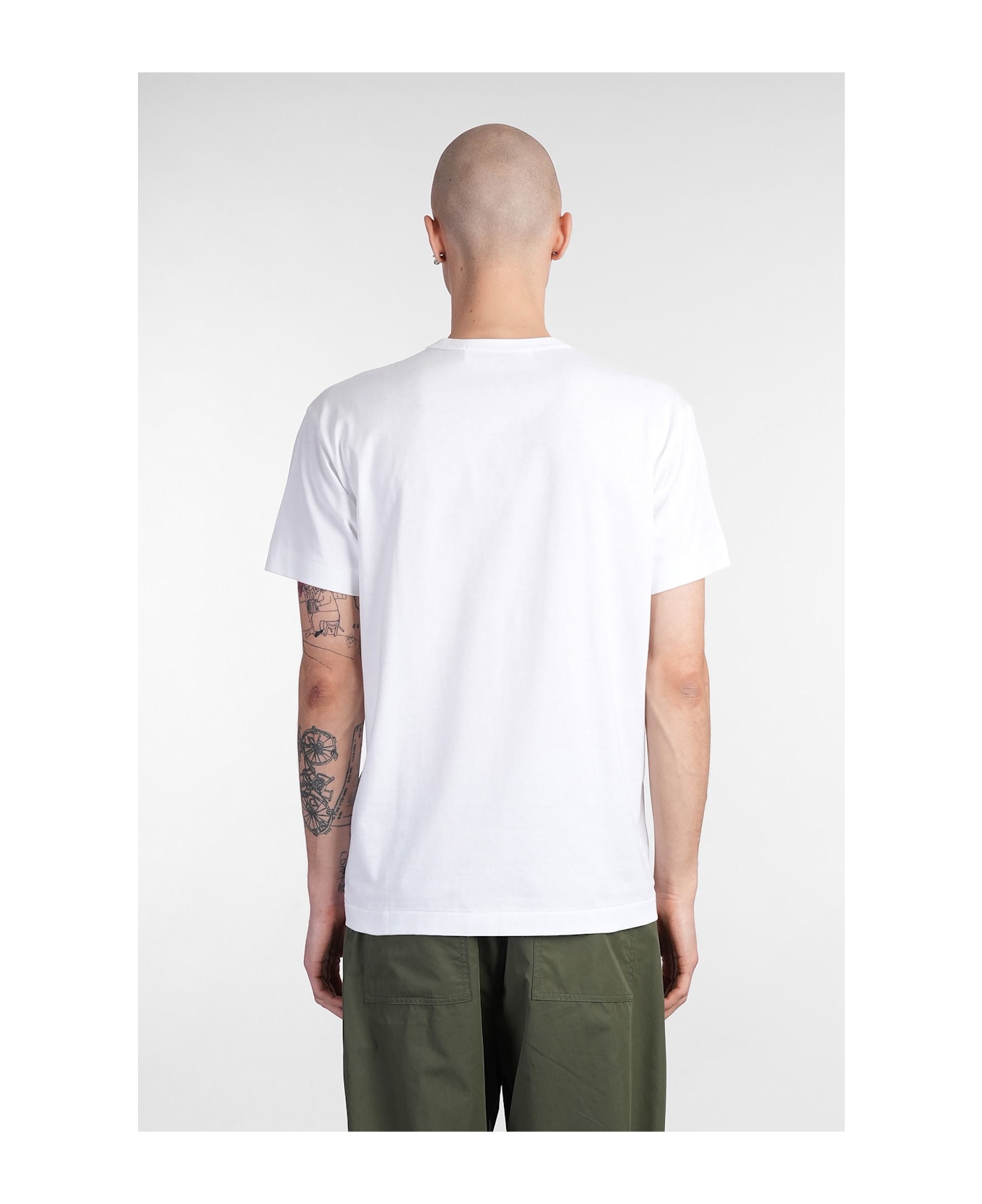 Comme des Garçons Play T-shirt In White Cotton - white