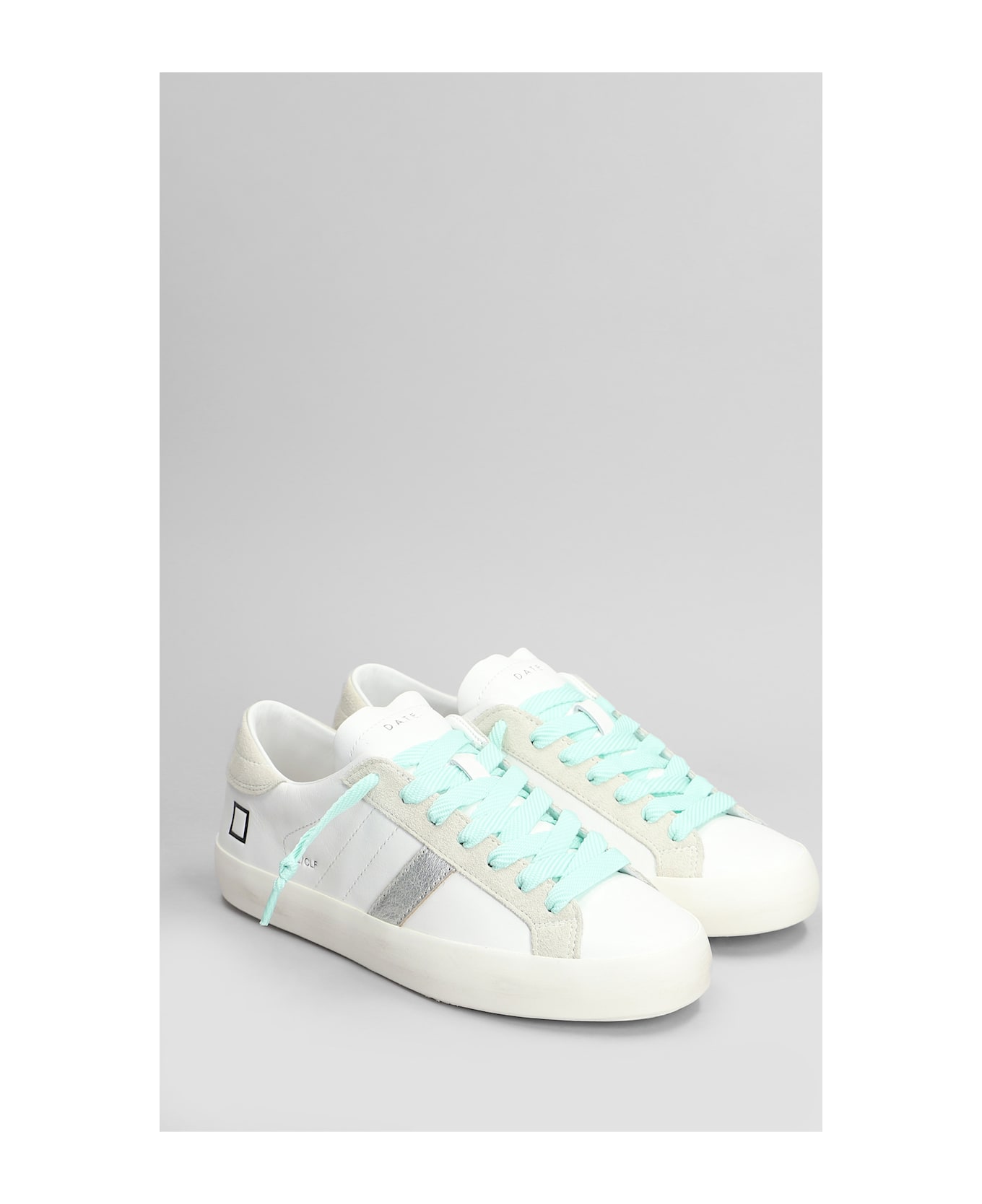 D.A.T.E. Hill Low Sneakers In White Leather - white