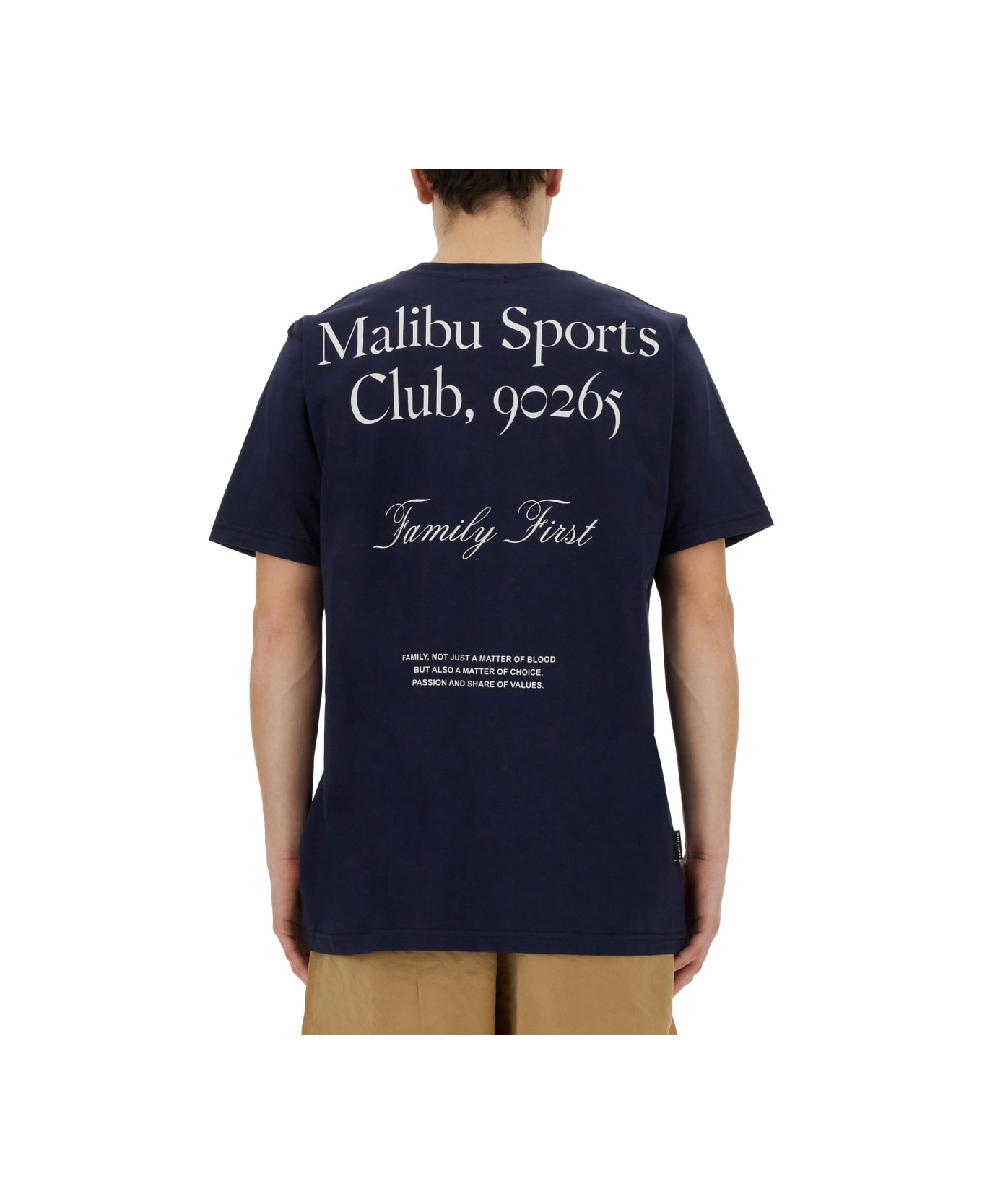Family First Milano T-shirt With "malibu" Print - BLUE