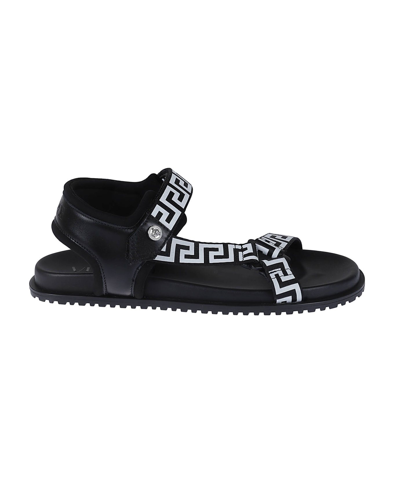 Versace Ankle Strap Sandals - Black/White
