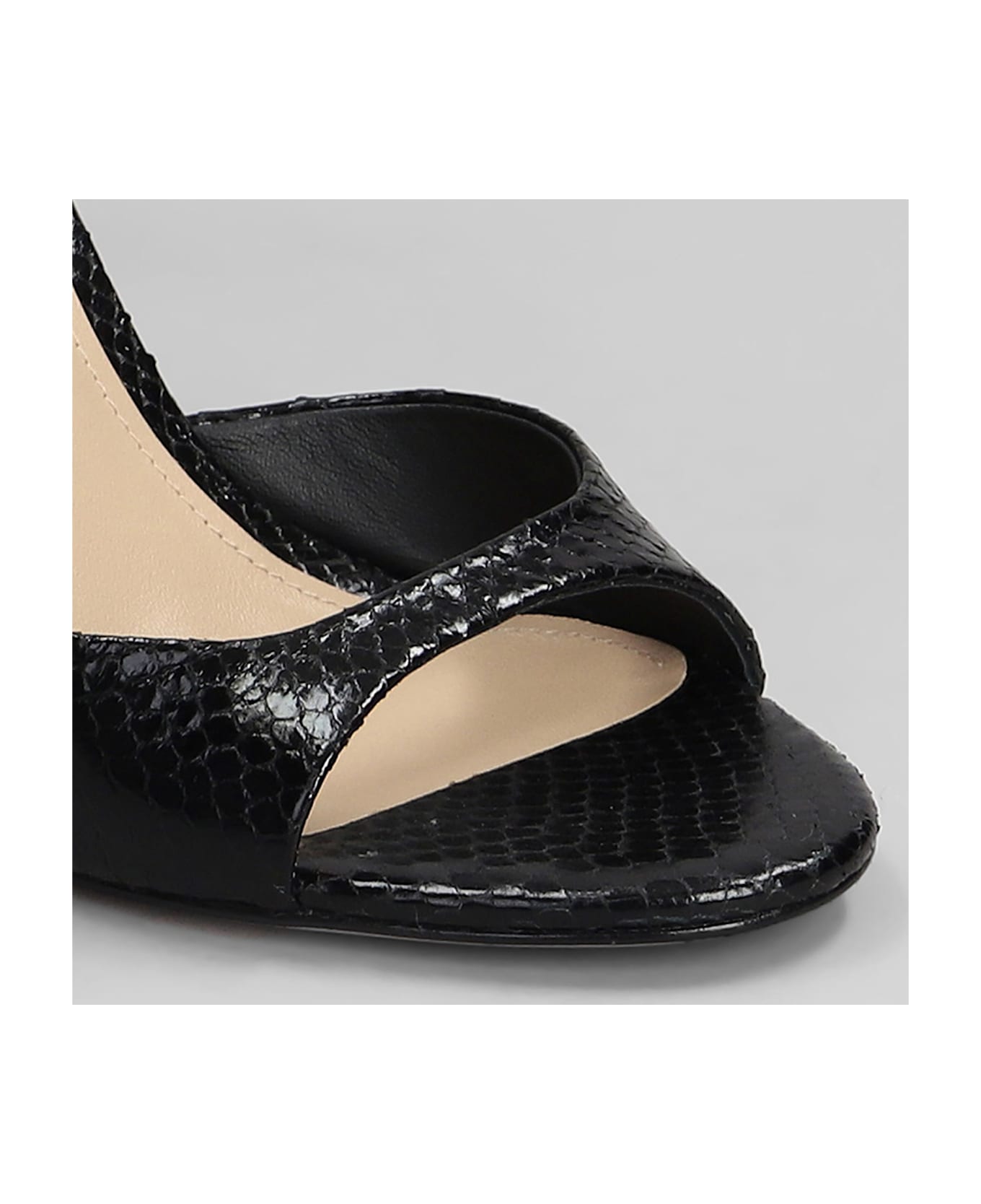 Lola Cruz Kumala 95 Sandals In Black Leather - black
