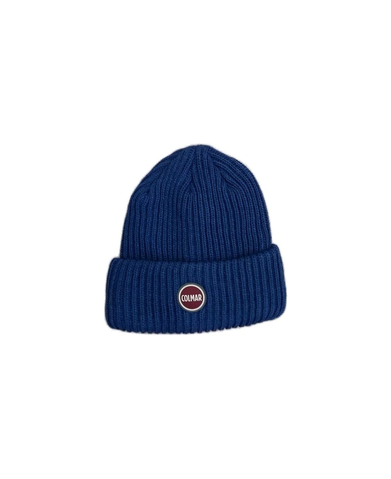 Colmar Logo-patch Knitted Beanie - Nocturne 帽子
