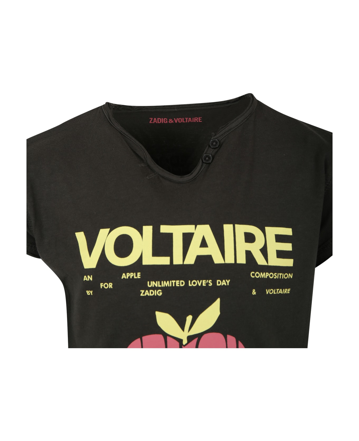 Zadig & Voltaire Green T-shirt For Girl With Logo - Green Tシャツ＆ポロシャツ
