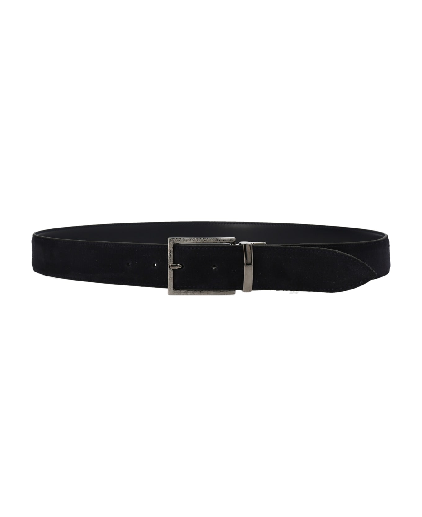 D'Amico Reversible Suede Leather Belt - Blue