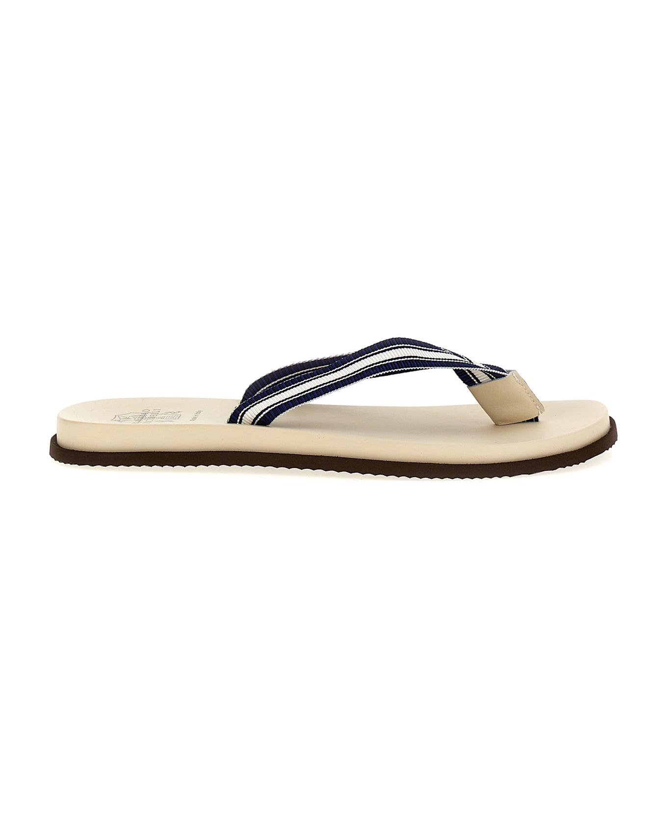 Brunello Cucinelli 'pool Slide' Sandals - Multicolor