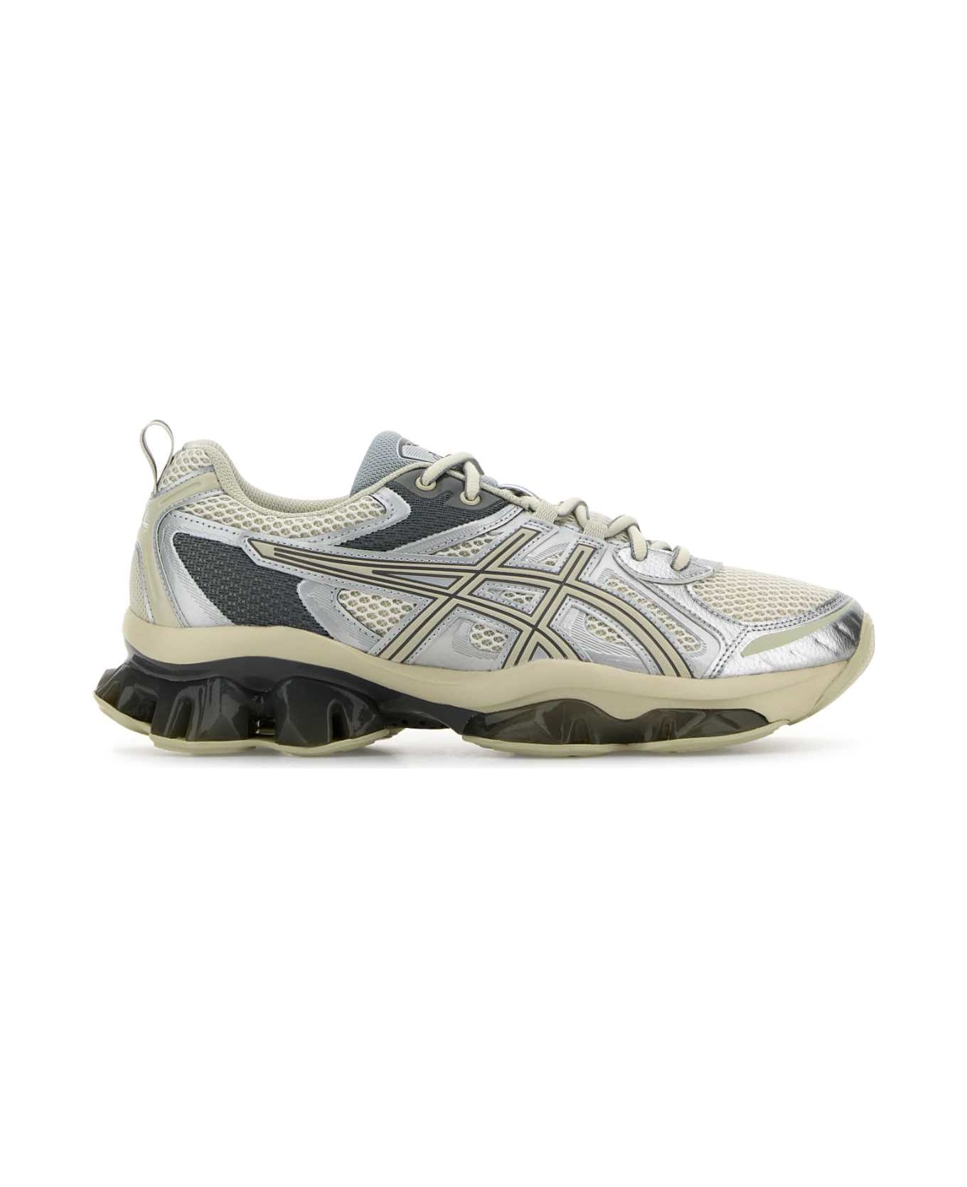 Asics Multicolor Mesh And Rubber Gel Quantum Kinetic Sneakers - GREY