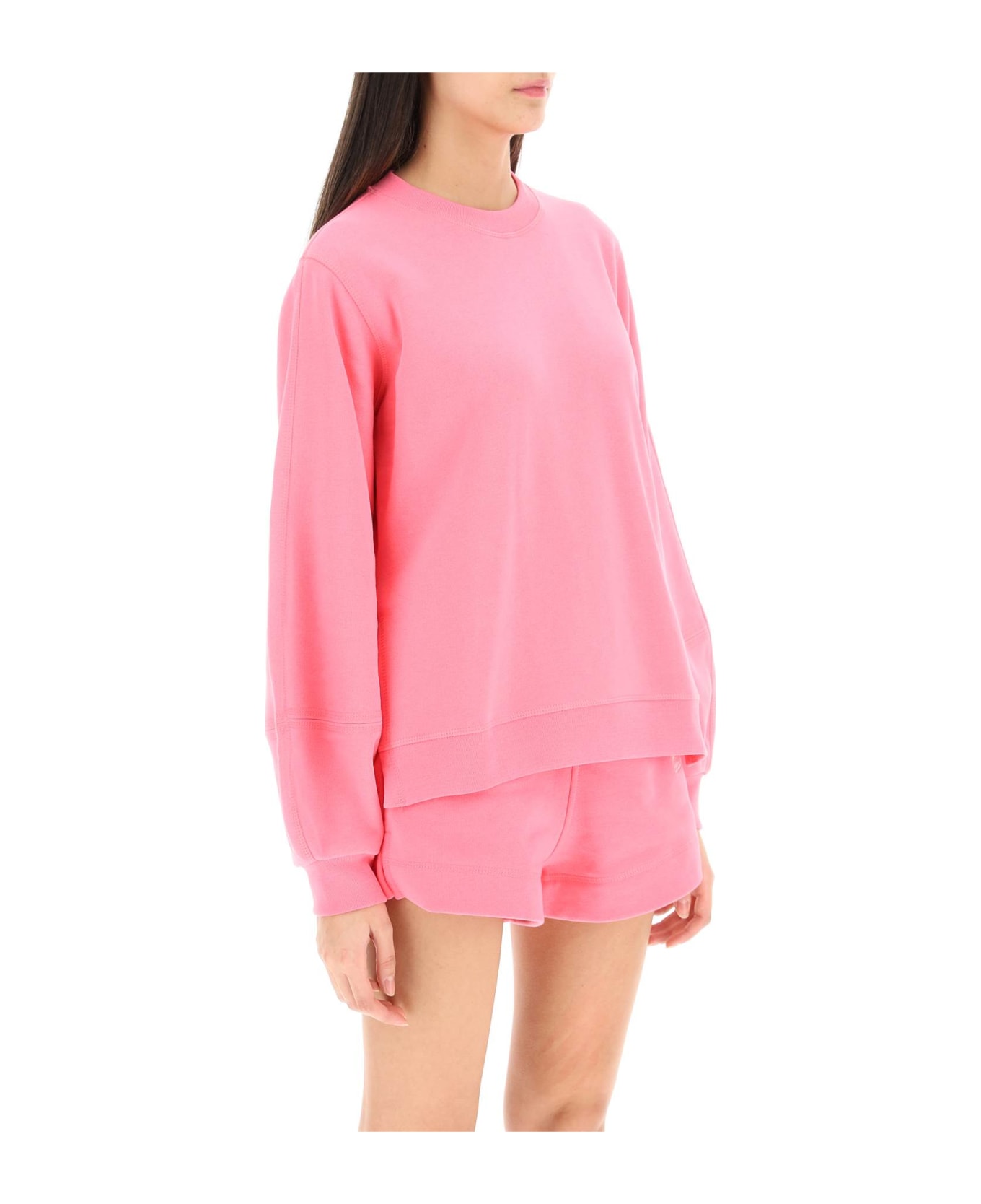 Ganni 'software Isoli' Puff Sleeves Sweatshirt - SUGAR PLUM (Pink)
