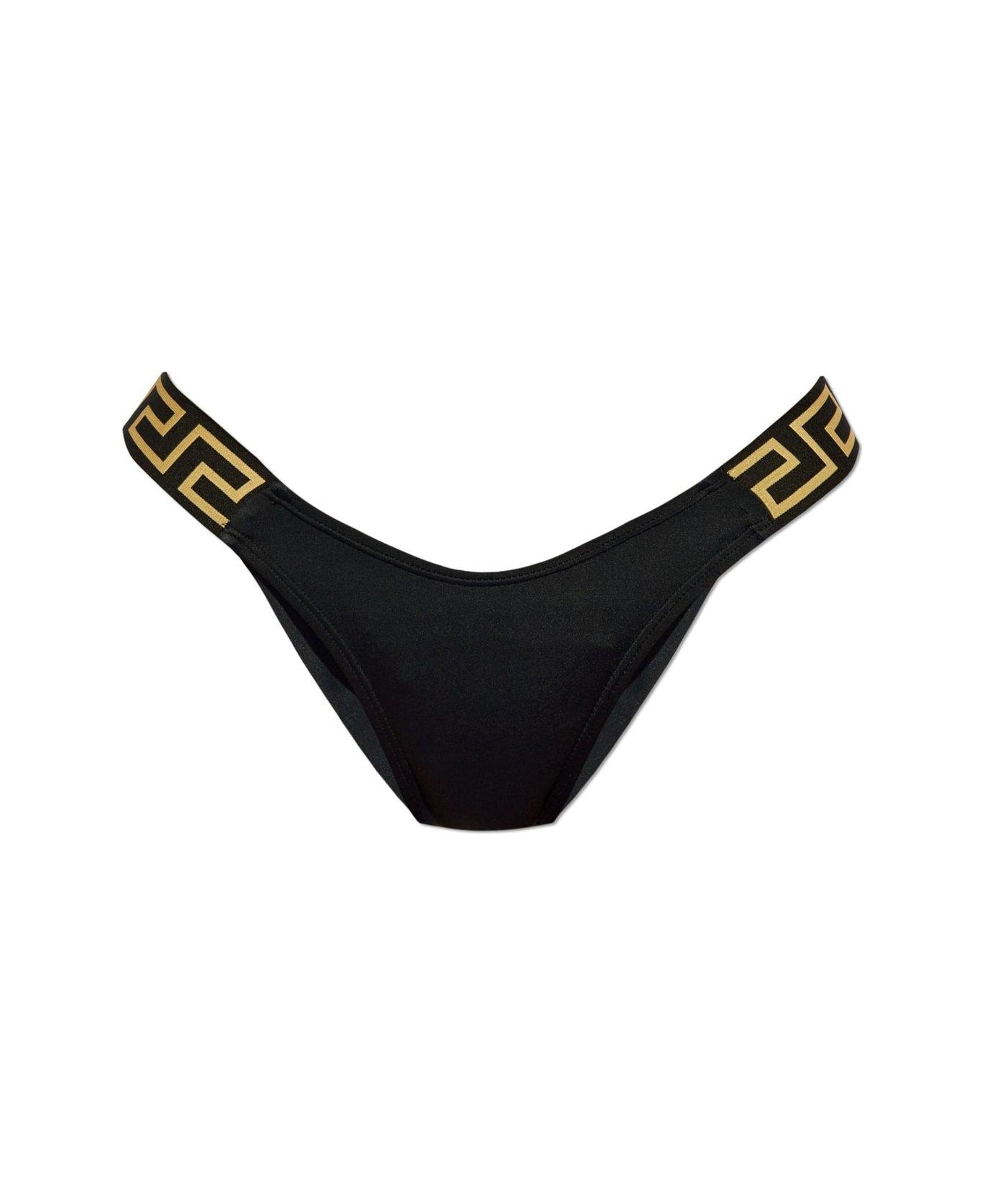 Versace Logo Band Swimsuit Bottoms - Nero