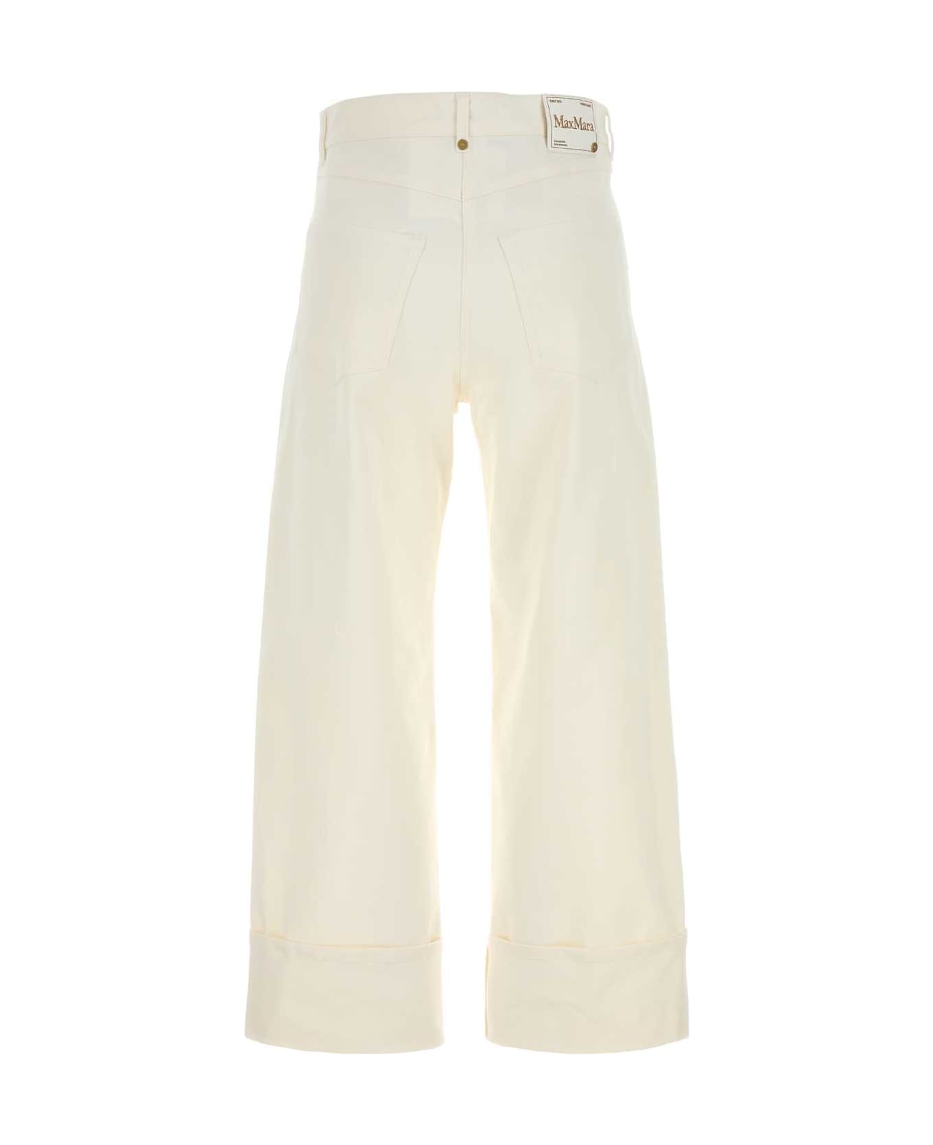 
S Max Mara White Stretch Denim Cervia Jeans - BIANCO
