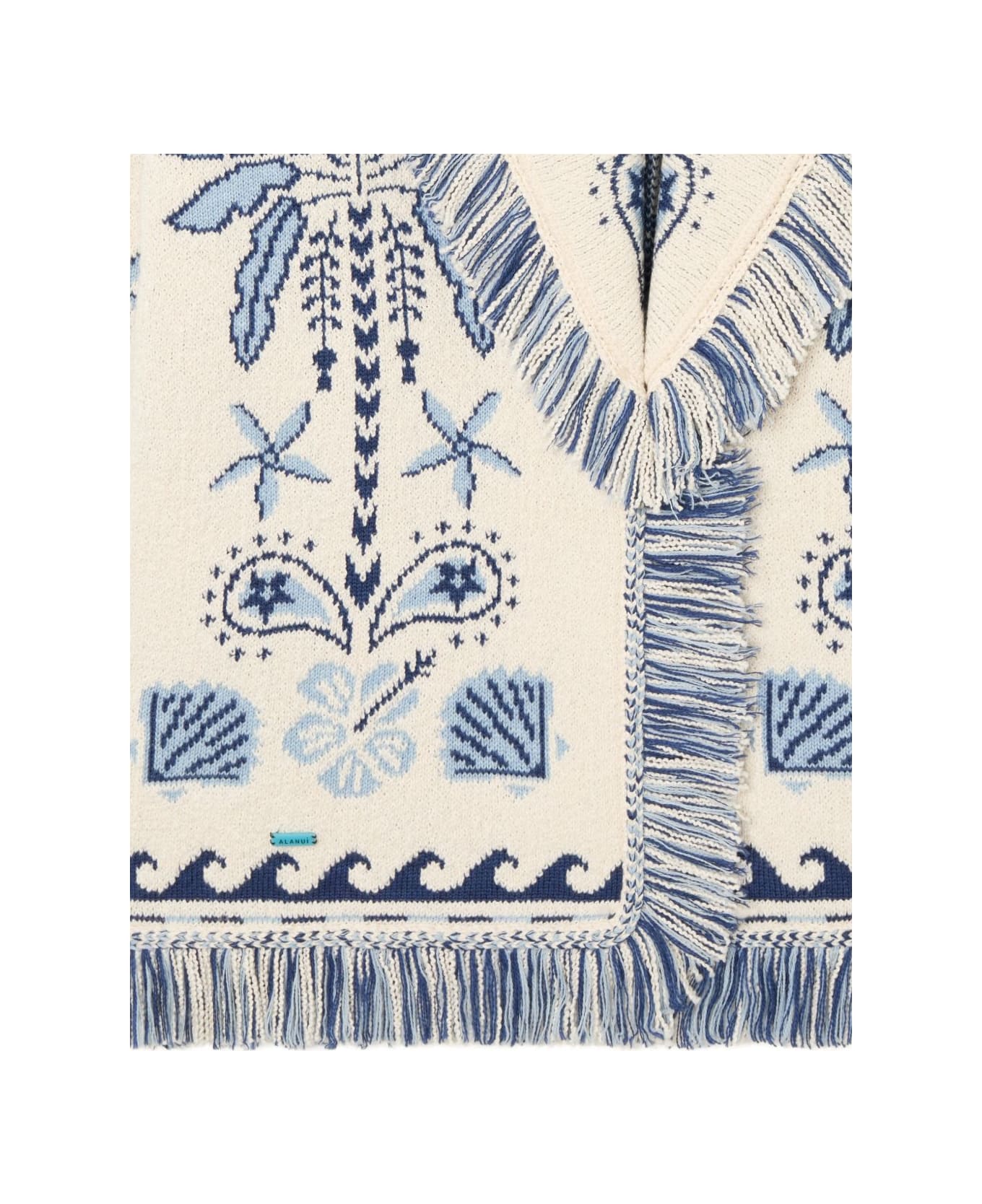 Alanui Echoes Of The Island Wool And Cotton Cardigan - Beige