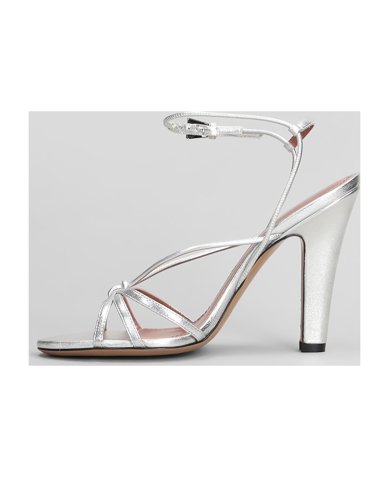 Paris Texas Bianca 100 Sandals In Silver Leather - silver