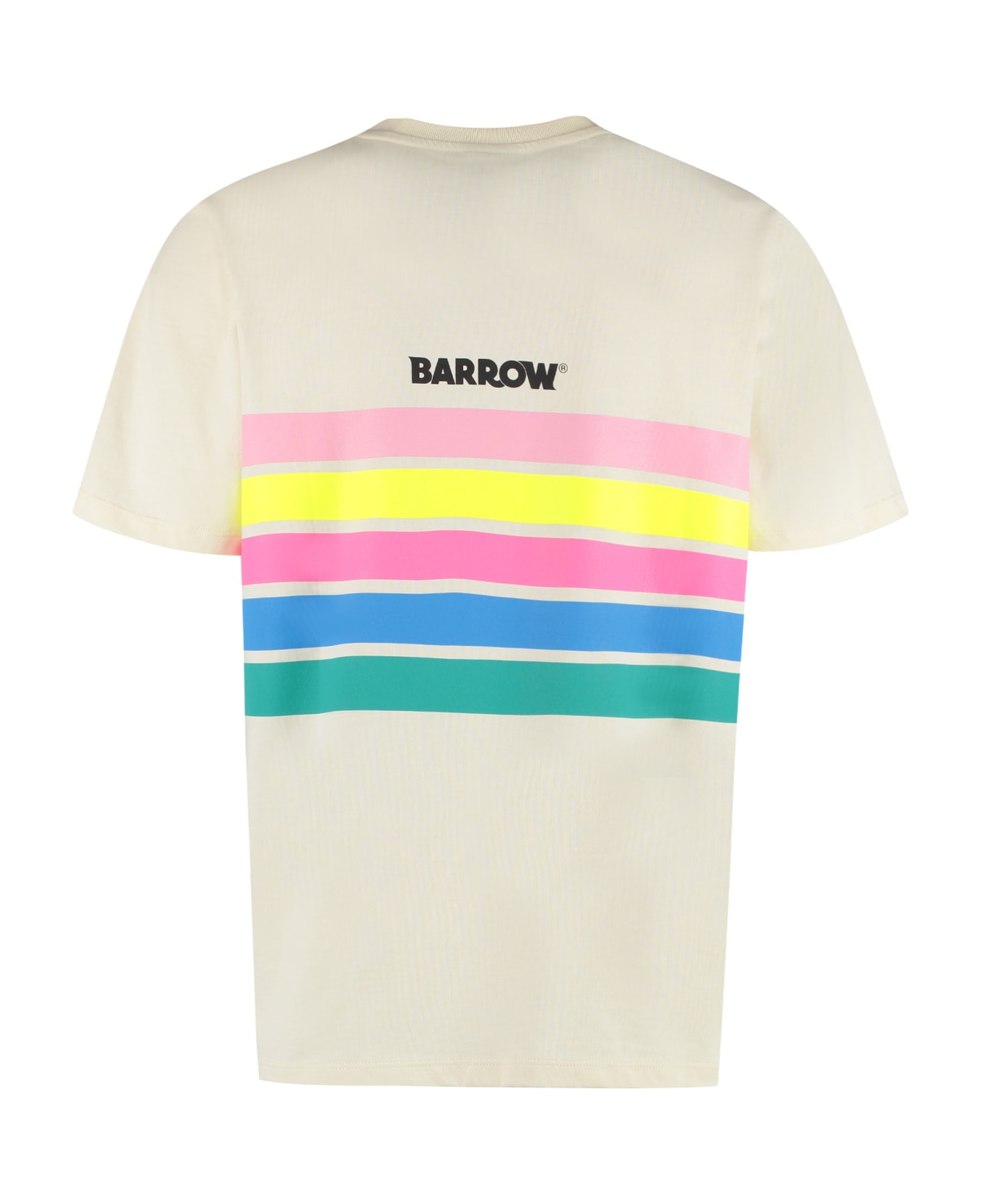 Barrow Printed Cotton T-shirt - panna