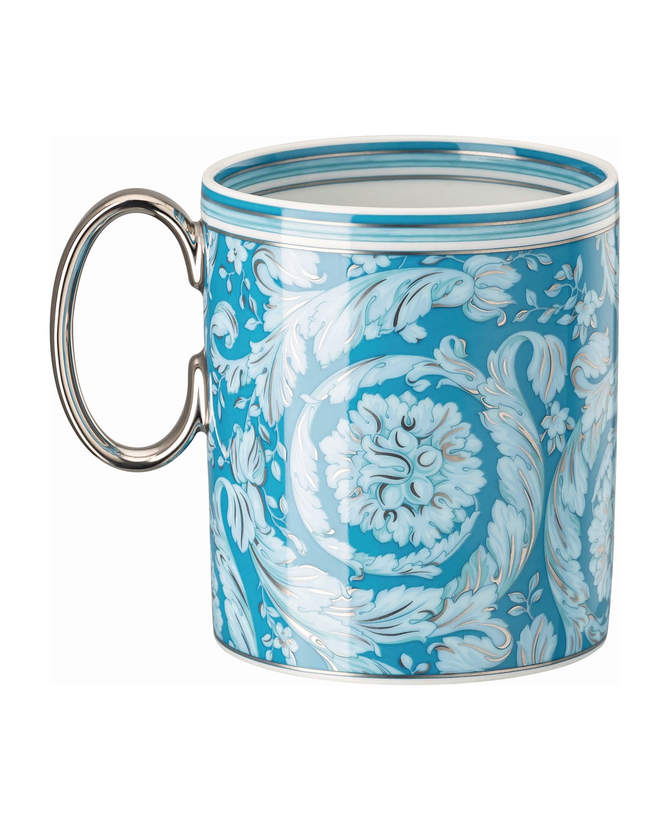 Versace Tazza Mug Con Manico Barocco Teal - Azzurro