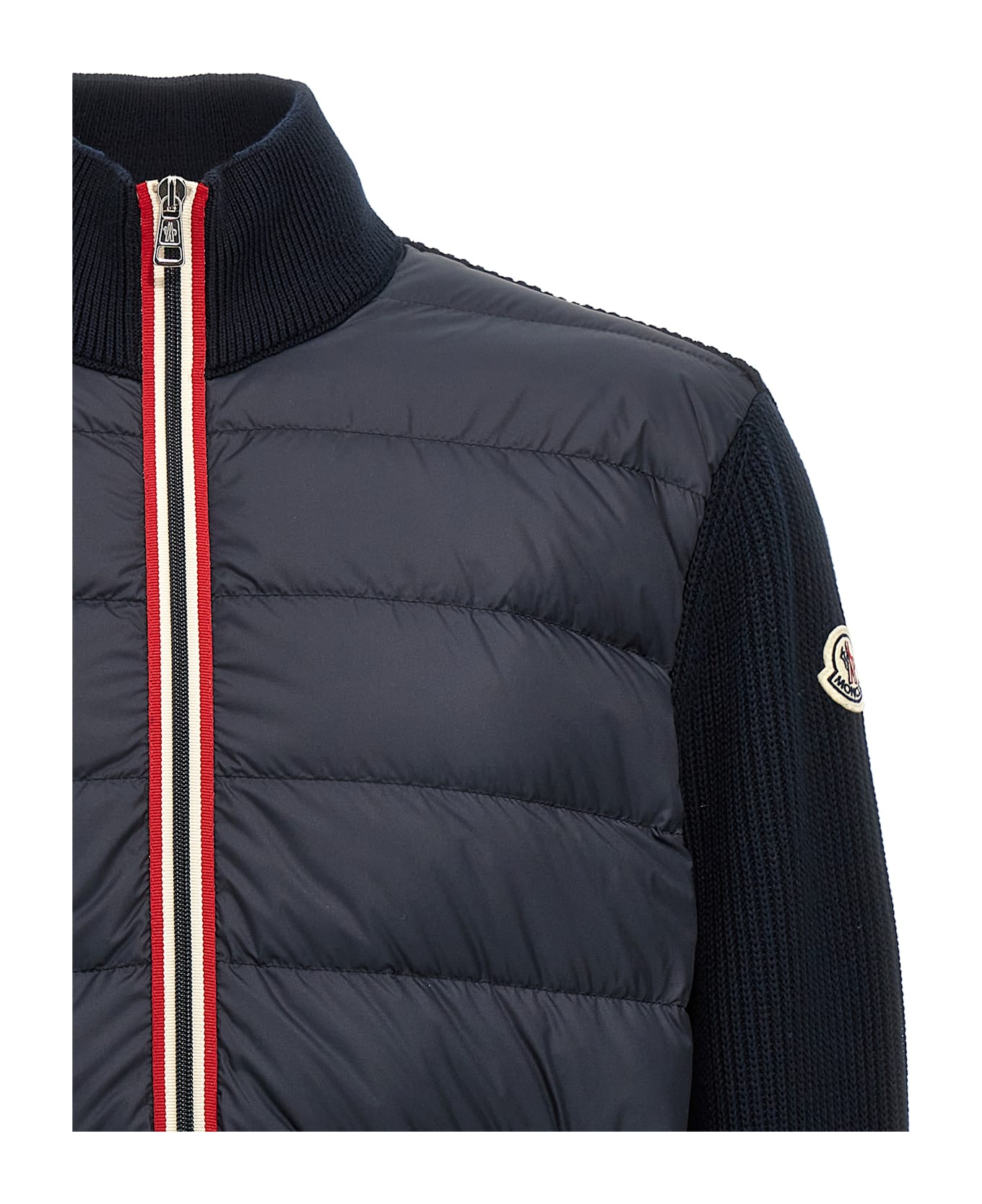 Moncler Tricot Cardigan - Blue ダウンジャケット