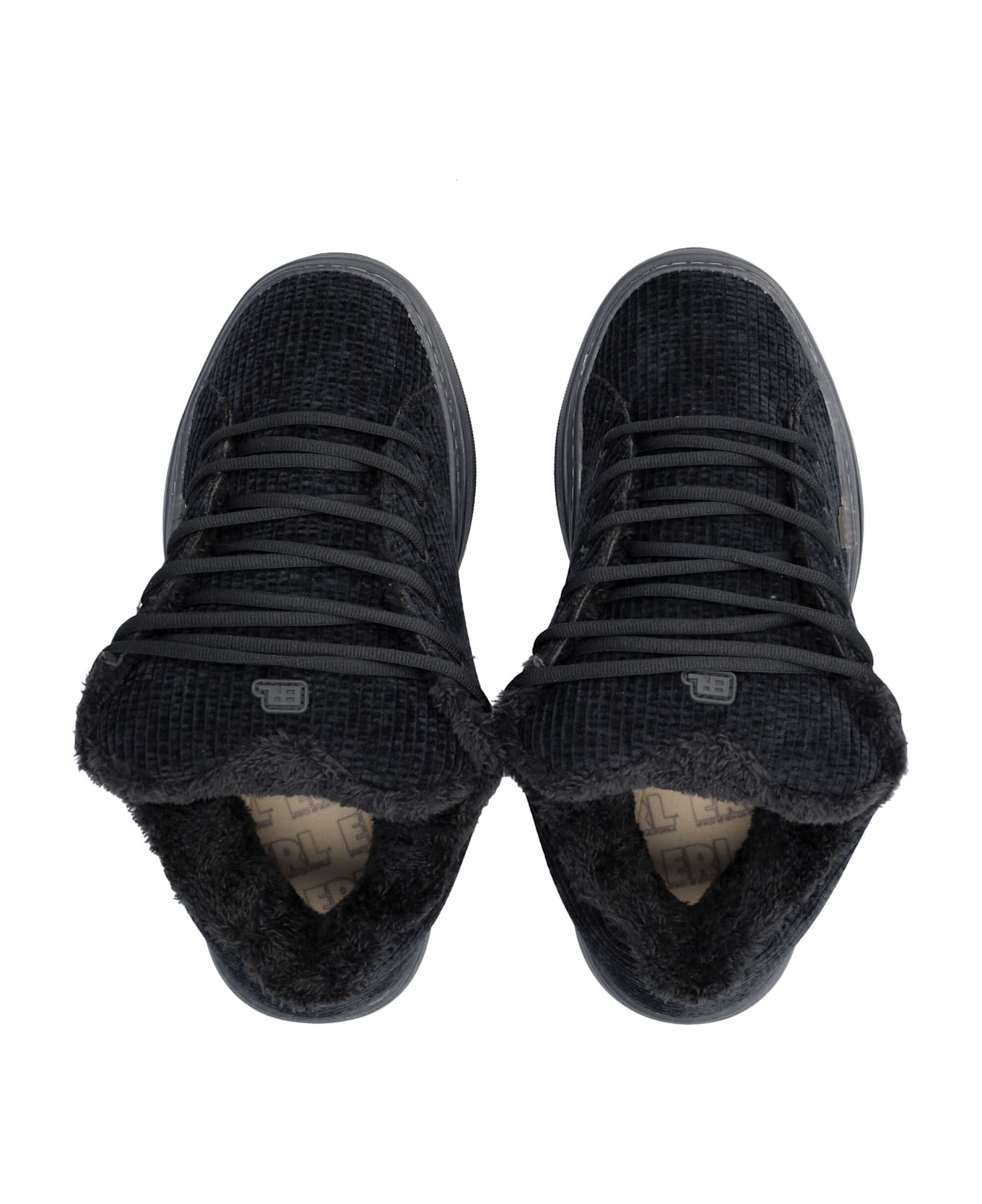 ERL Vamp Black Velvet Sneakers - BLACK