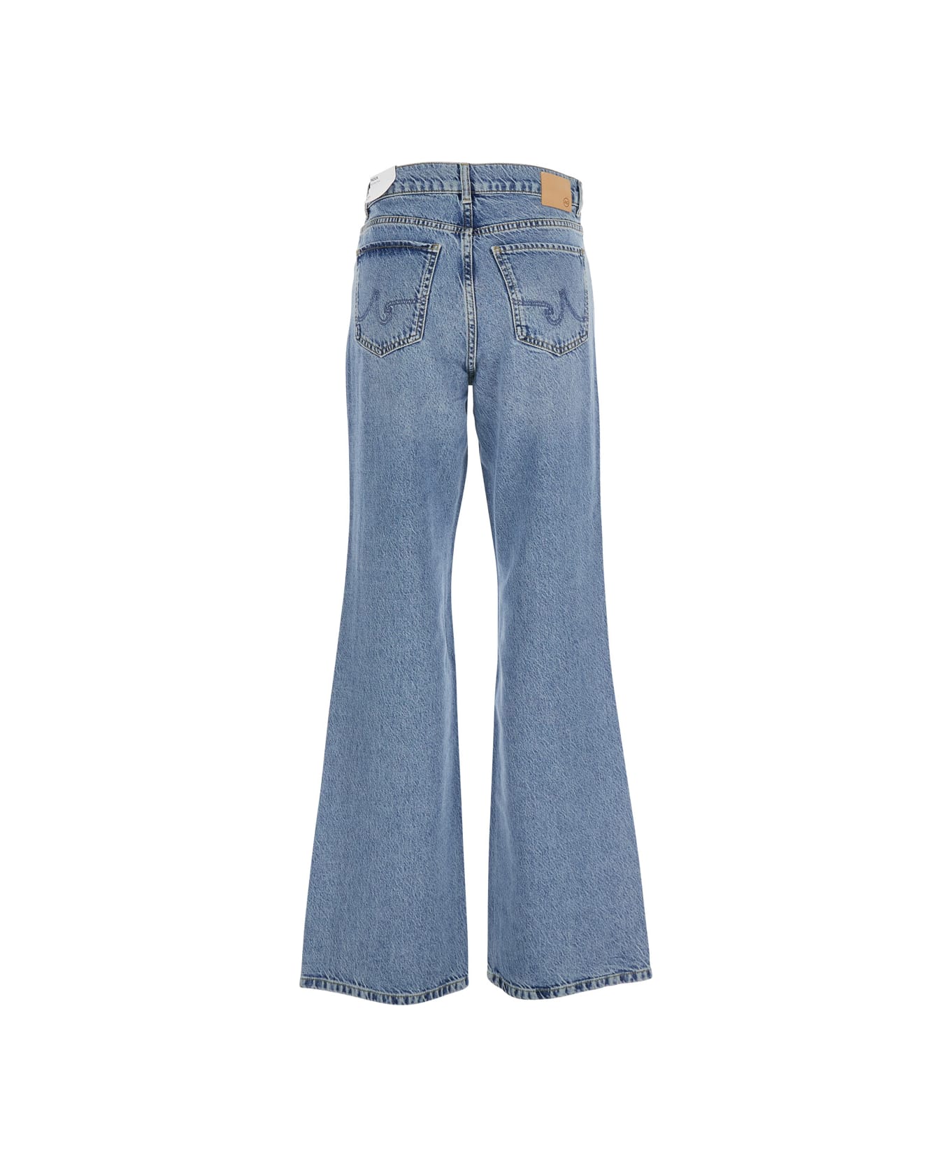 AG Jeans 
padua
 Blue Flared Jeans With Logo Patch On The Rear In Denim Woman - Blu