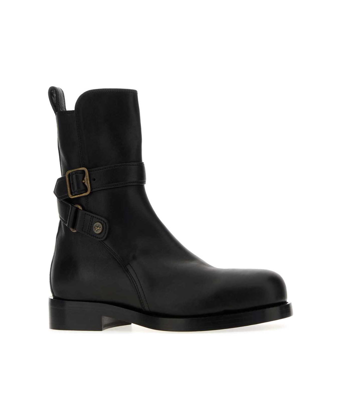Burberry Black Leather Boots - BLACK