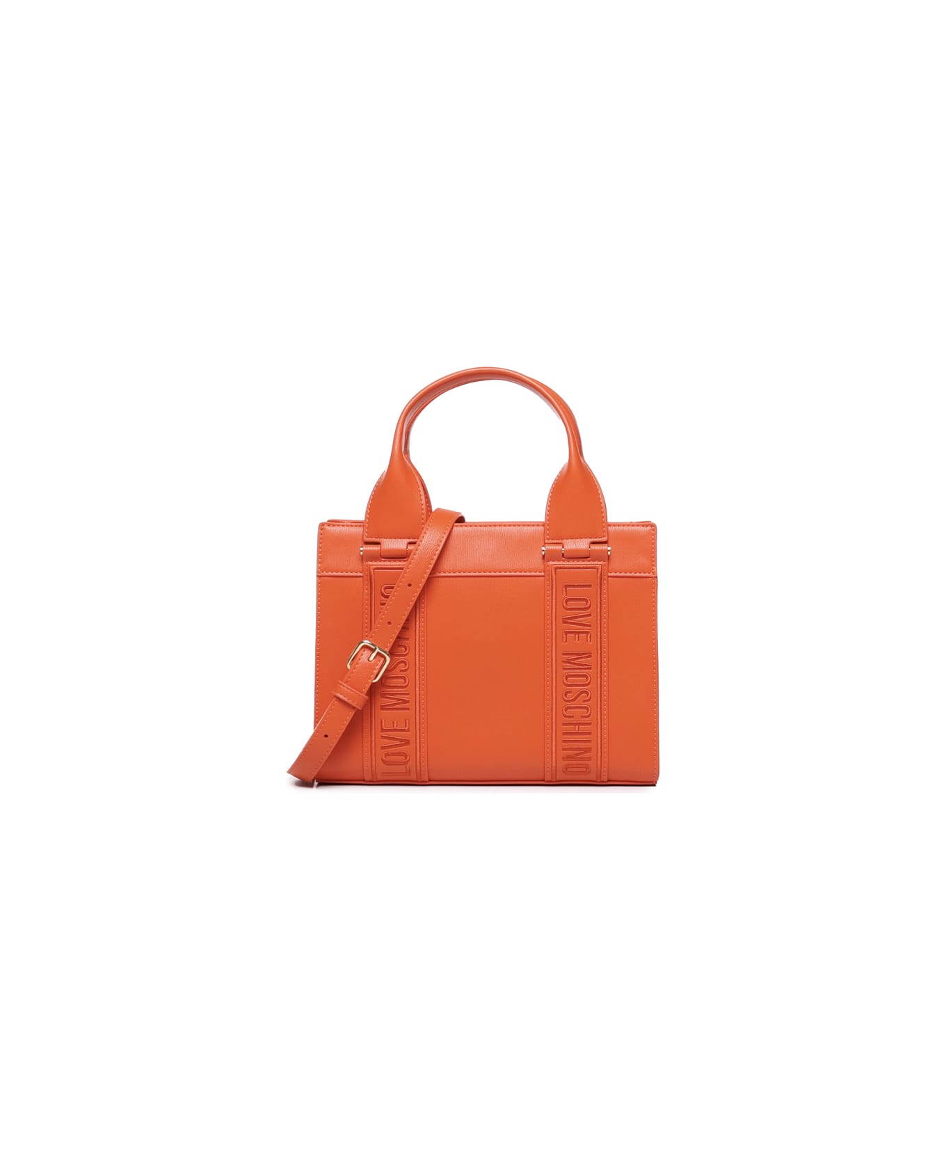 Love Moschino Billboard Handbag - Orange トートバッグ